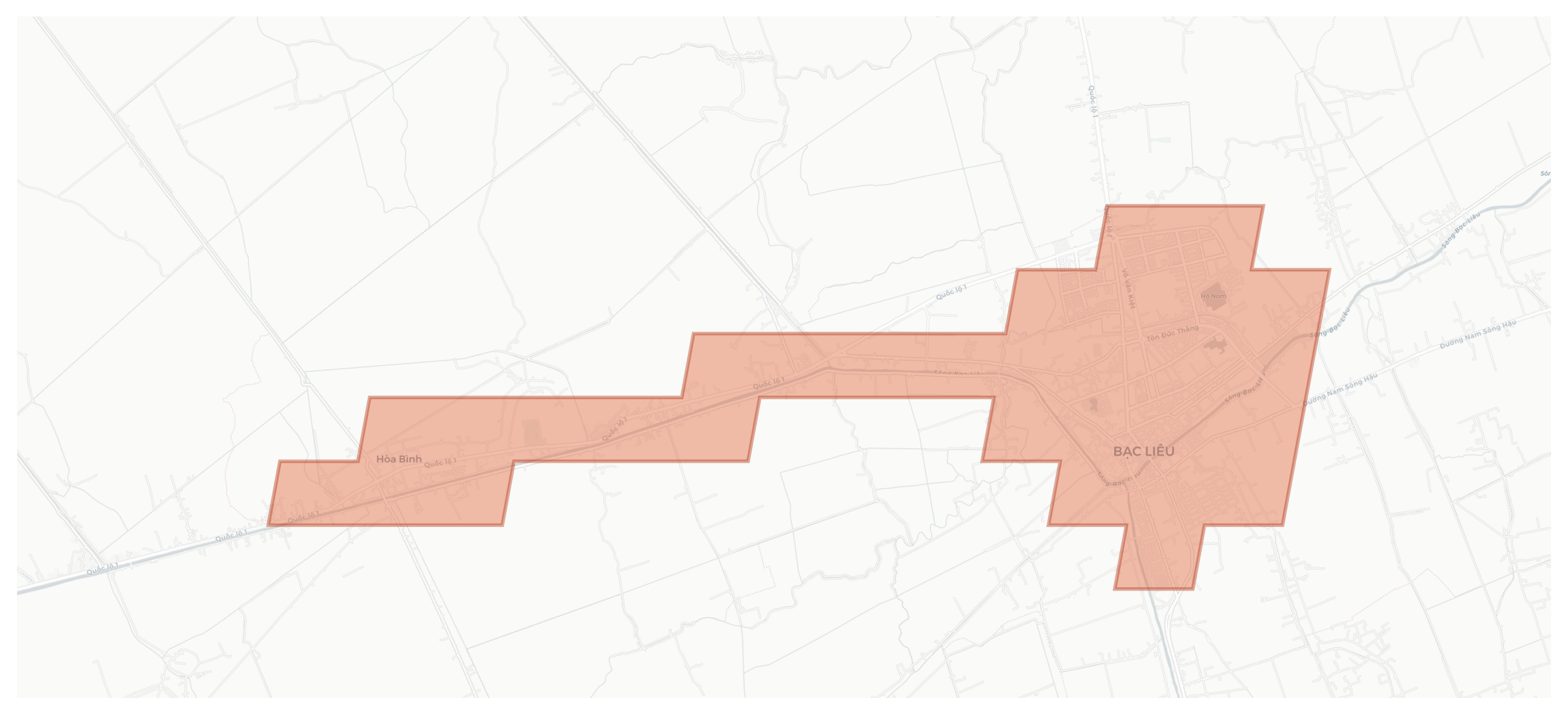 Bạc Liêu geographic map