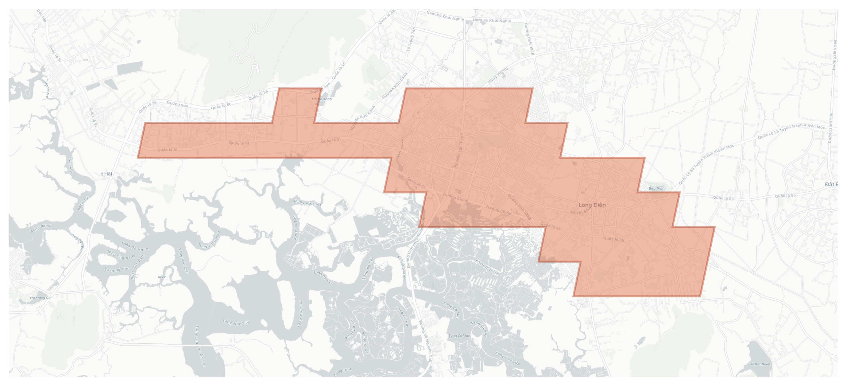 Bà Rịa geographic map