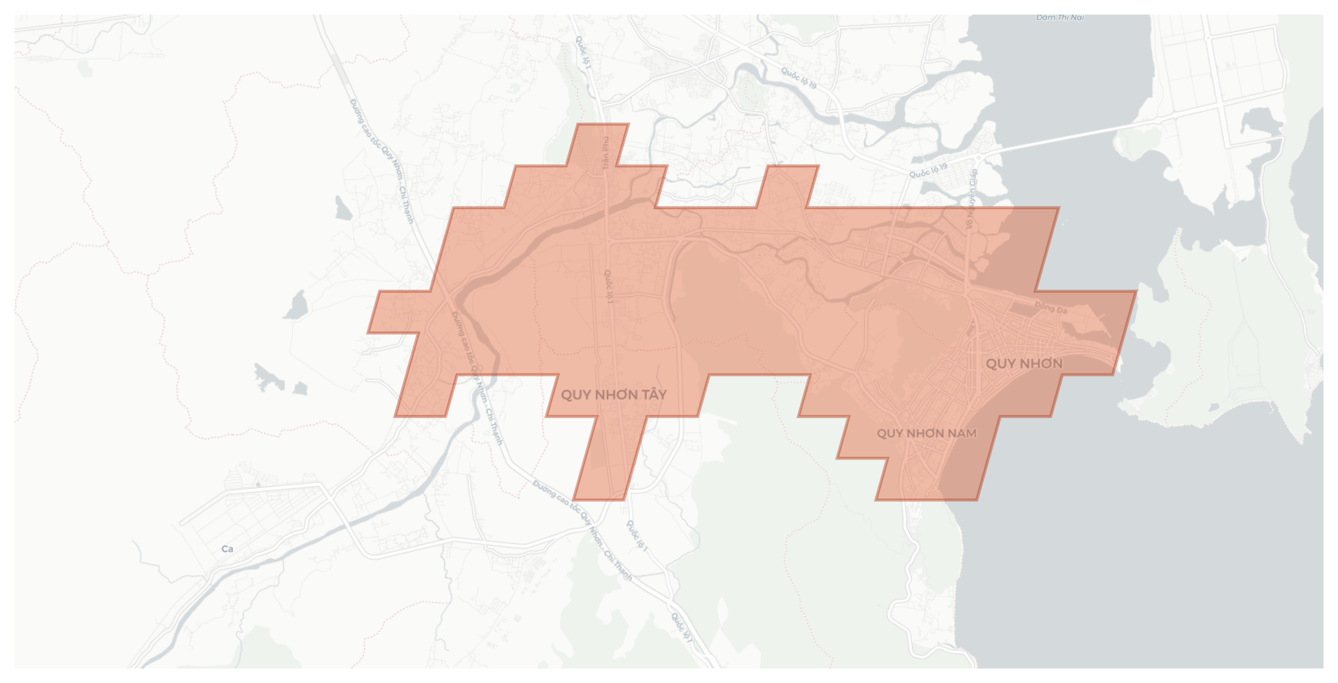 Quy Nhơn geographic map