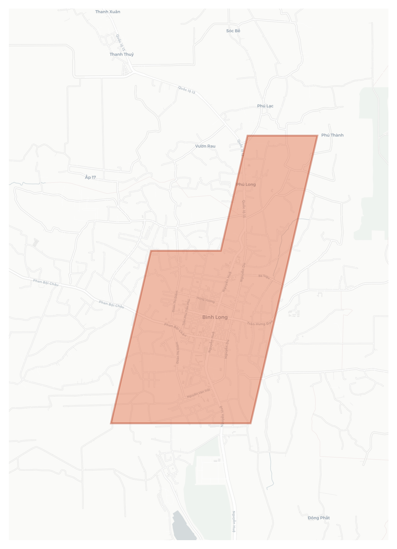 Binh Long geographic map