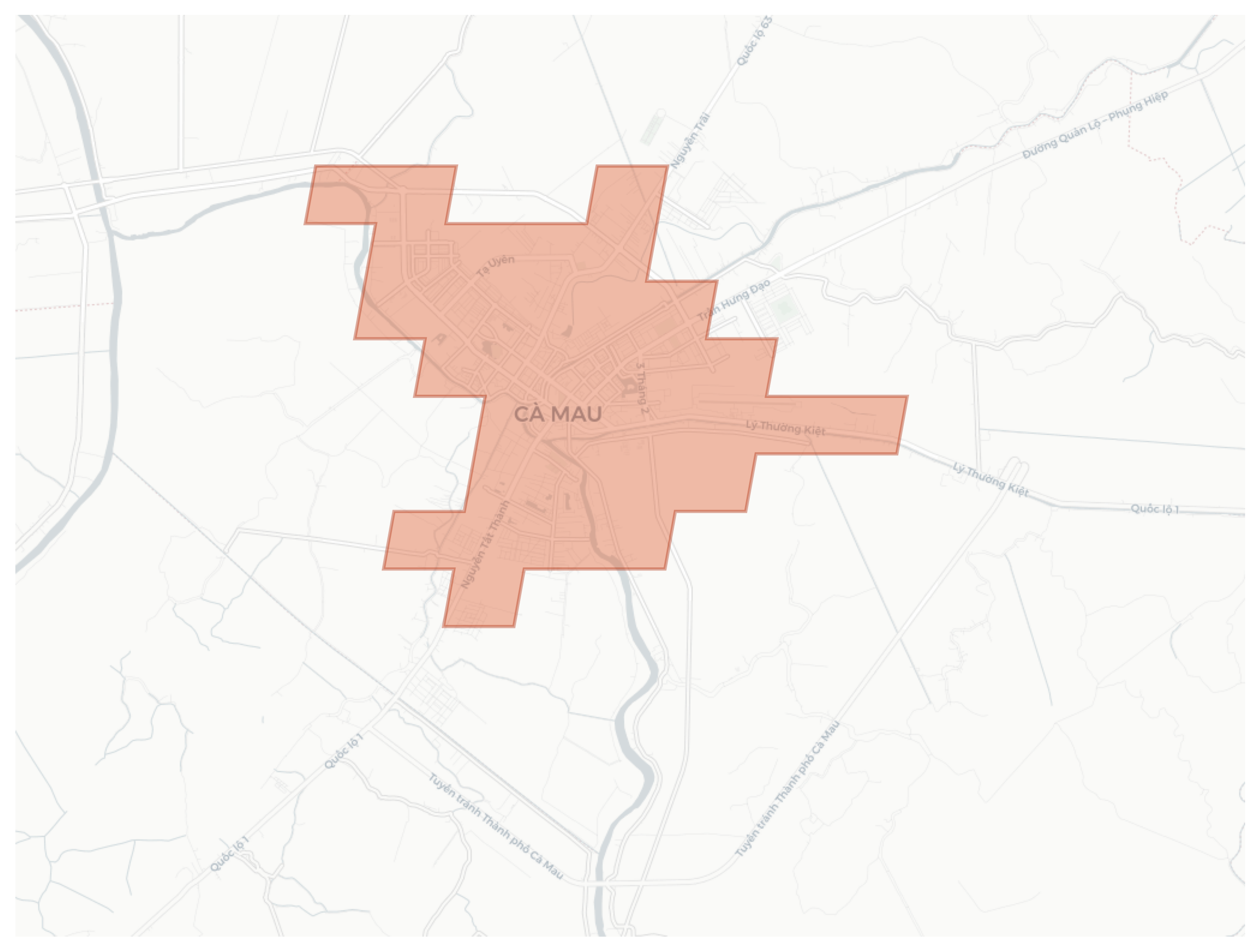 Cà Mau geographic map