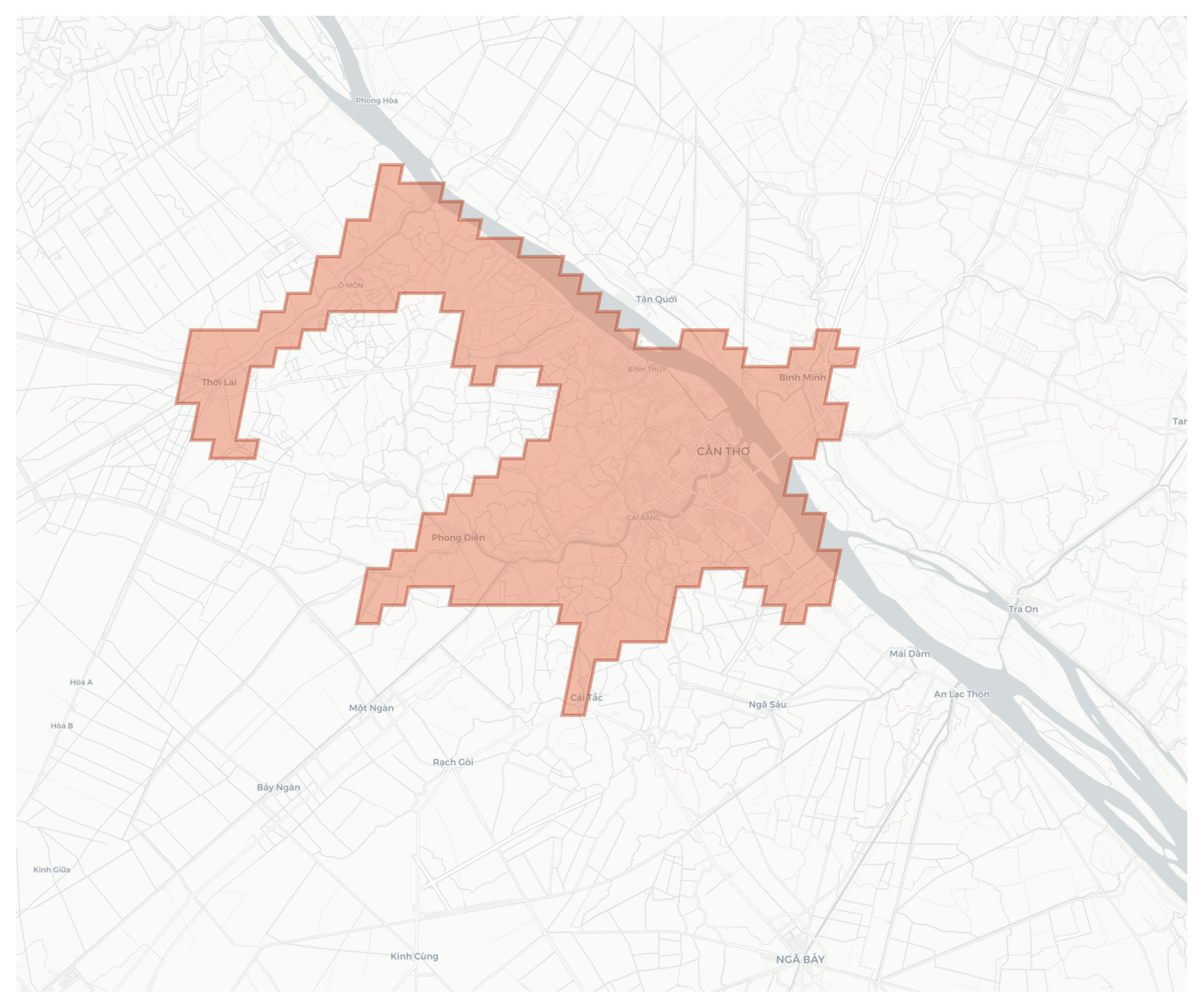 Cần Thơ geographic map