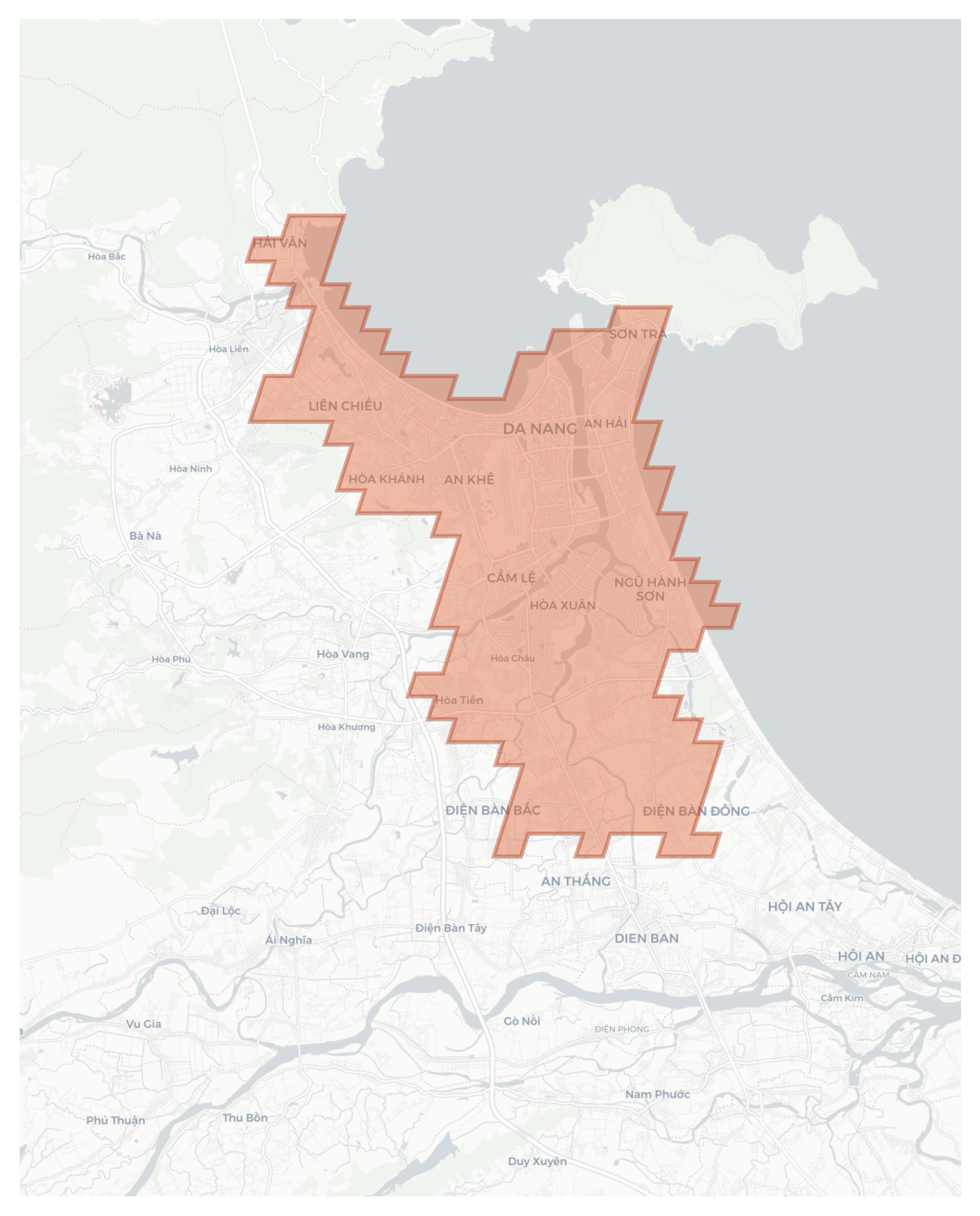 Đà Nẵng geographic map