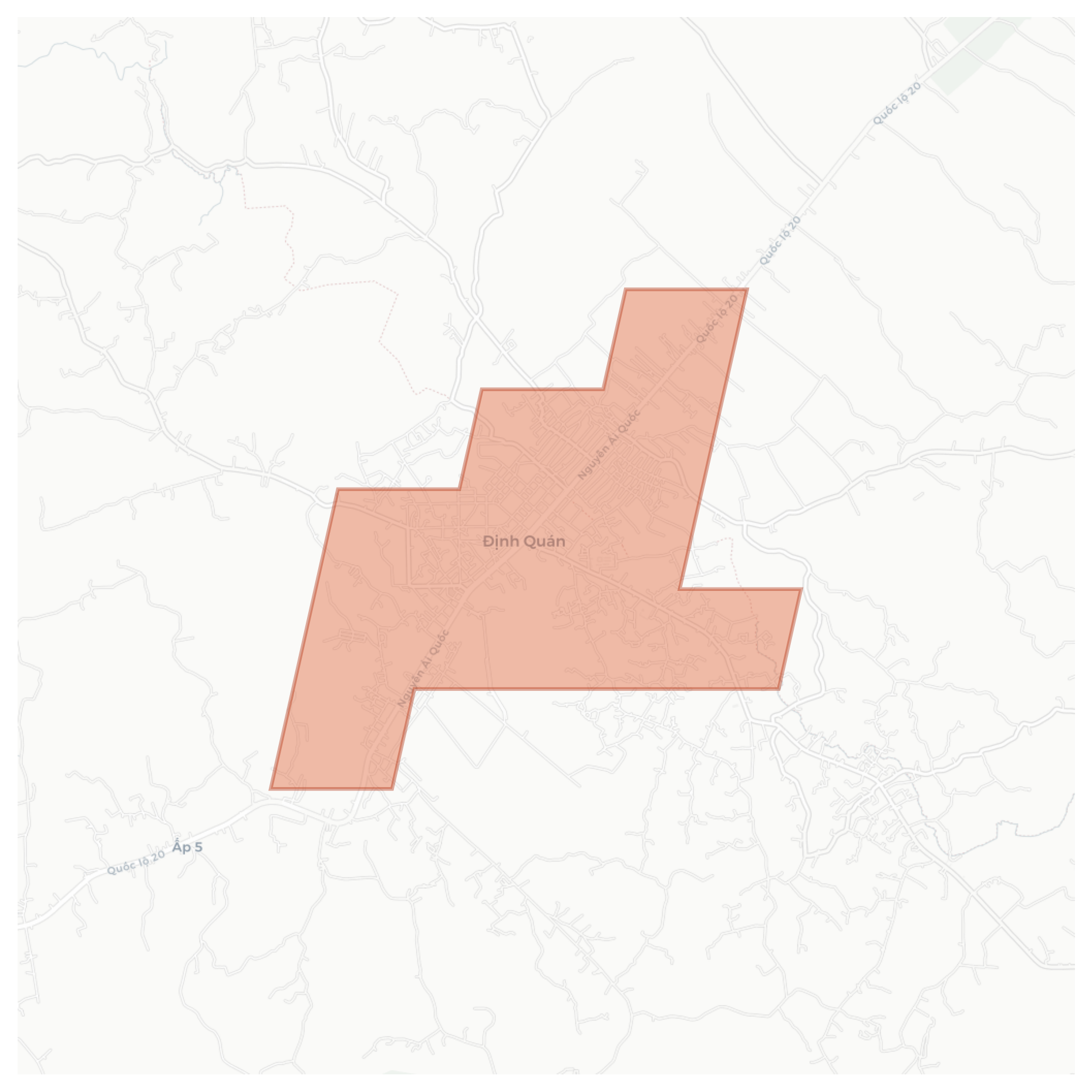 Định Quán geographic map