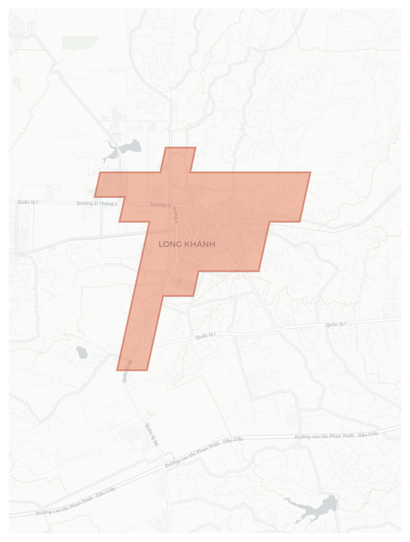 Long Khánh geographic map