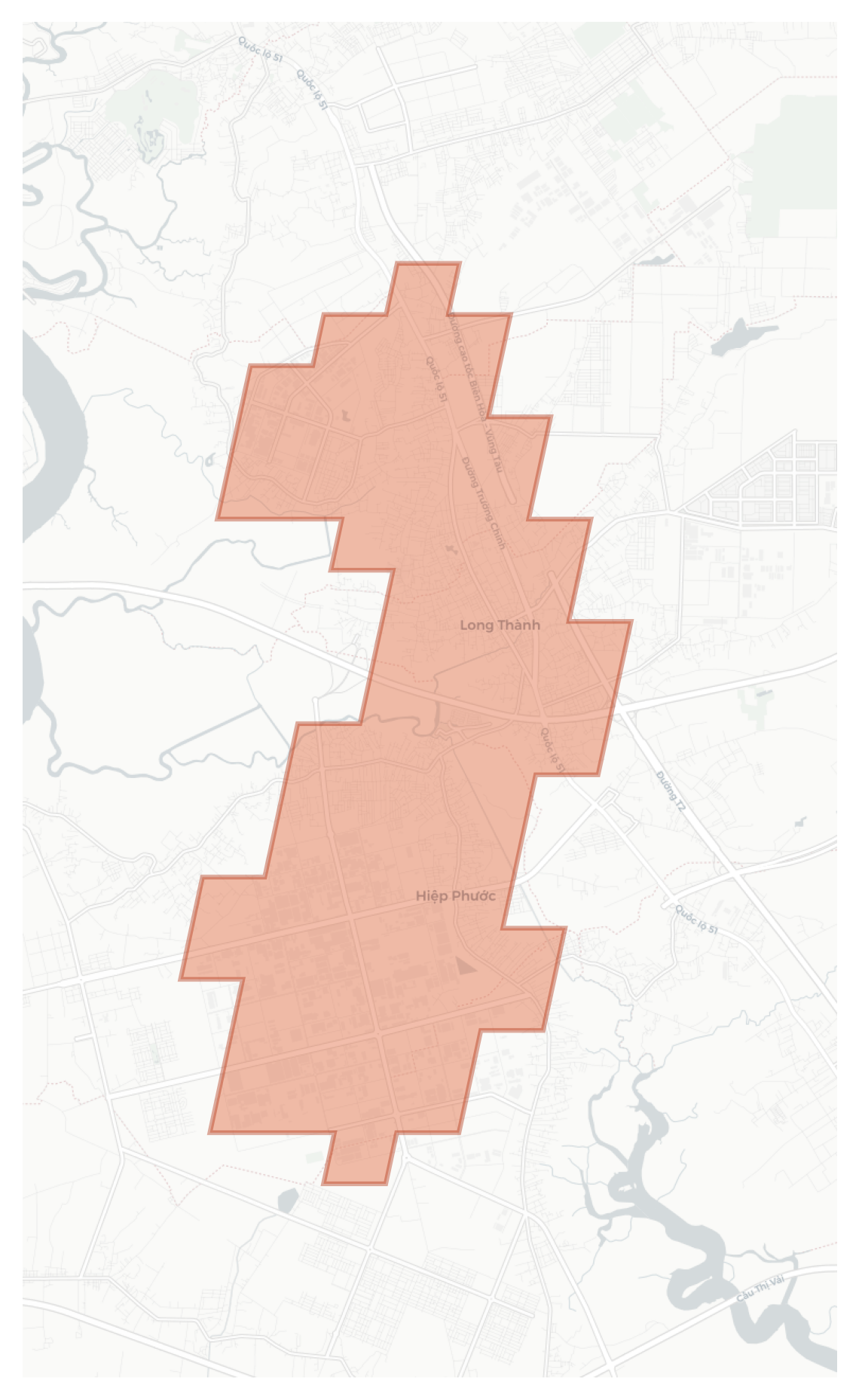 Long Thành geographic map