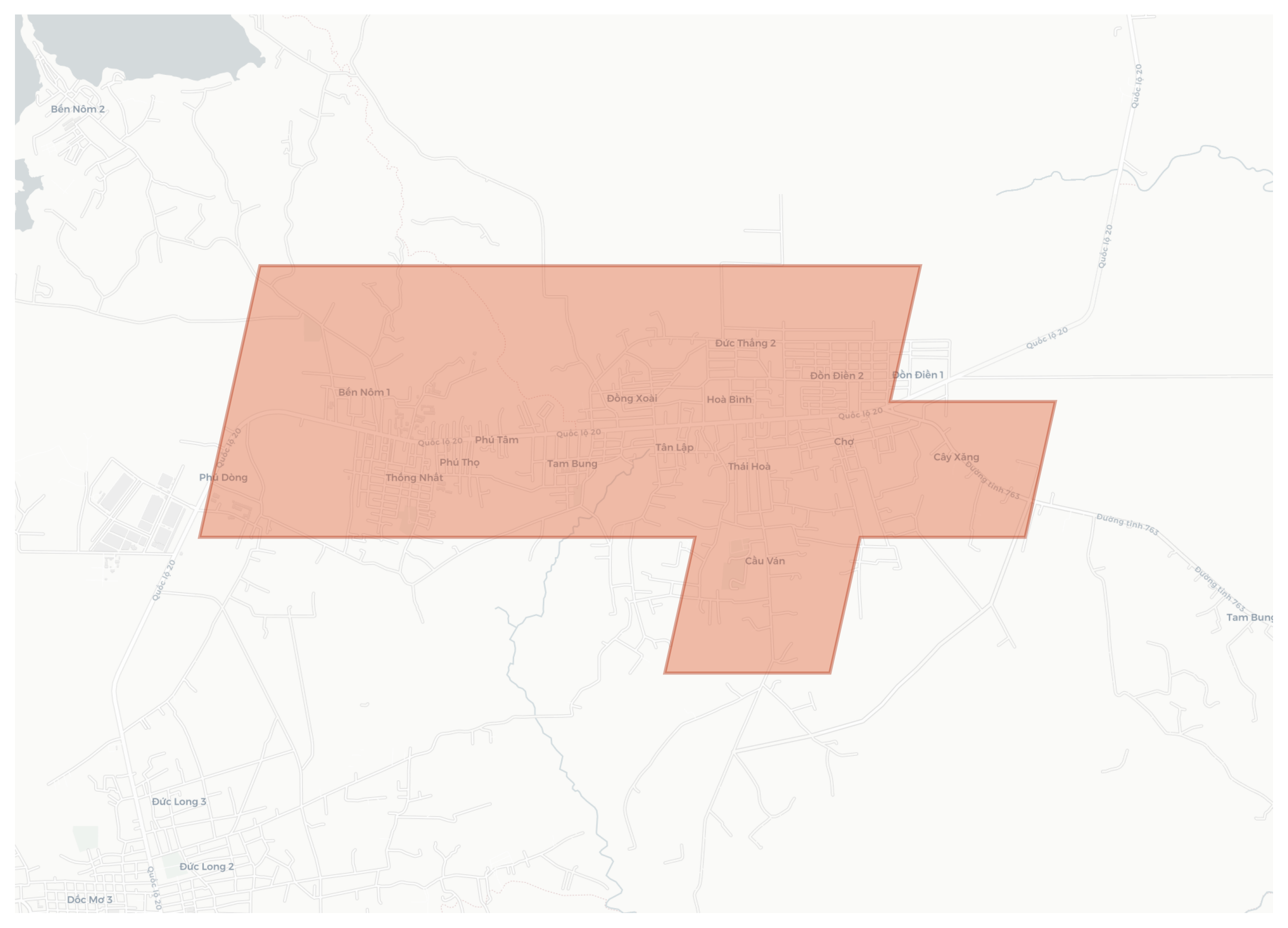 Phú Cường geographic map