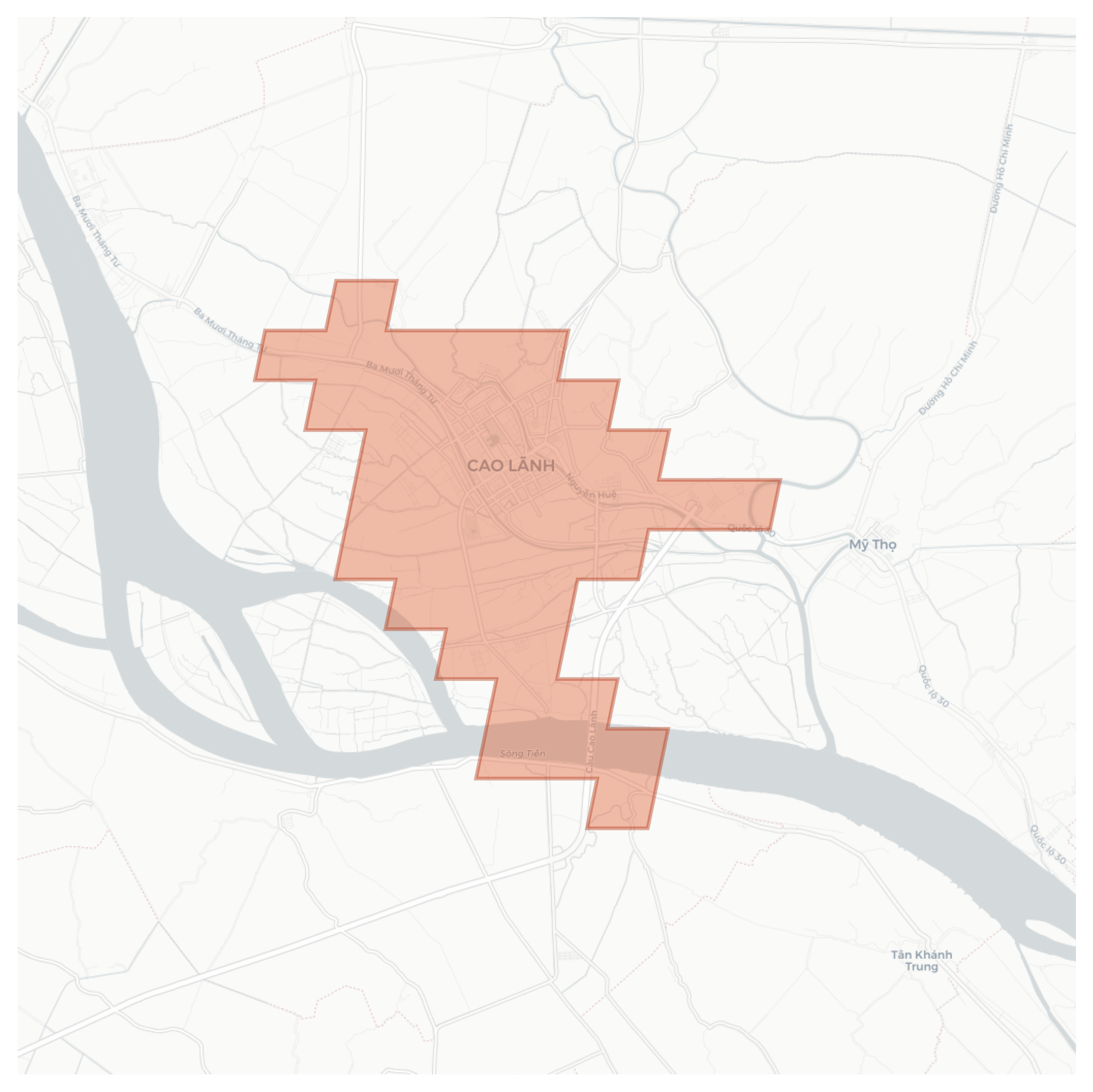 Cao Lãnh geographic map