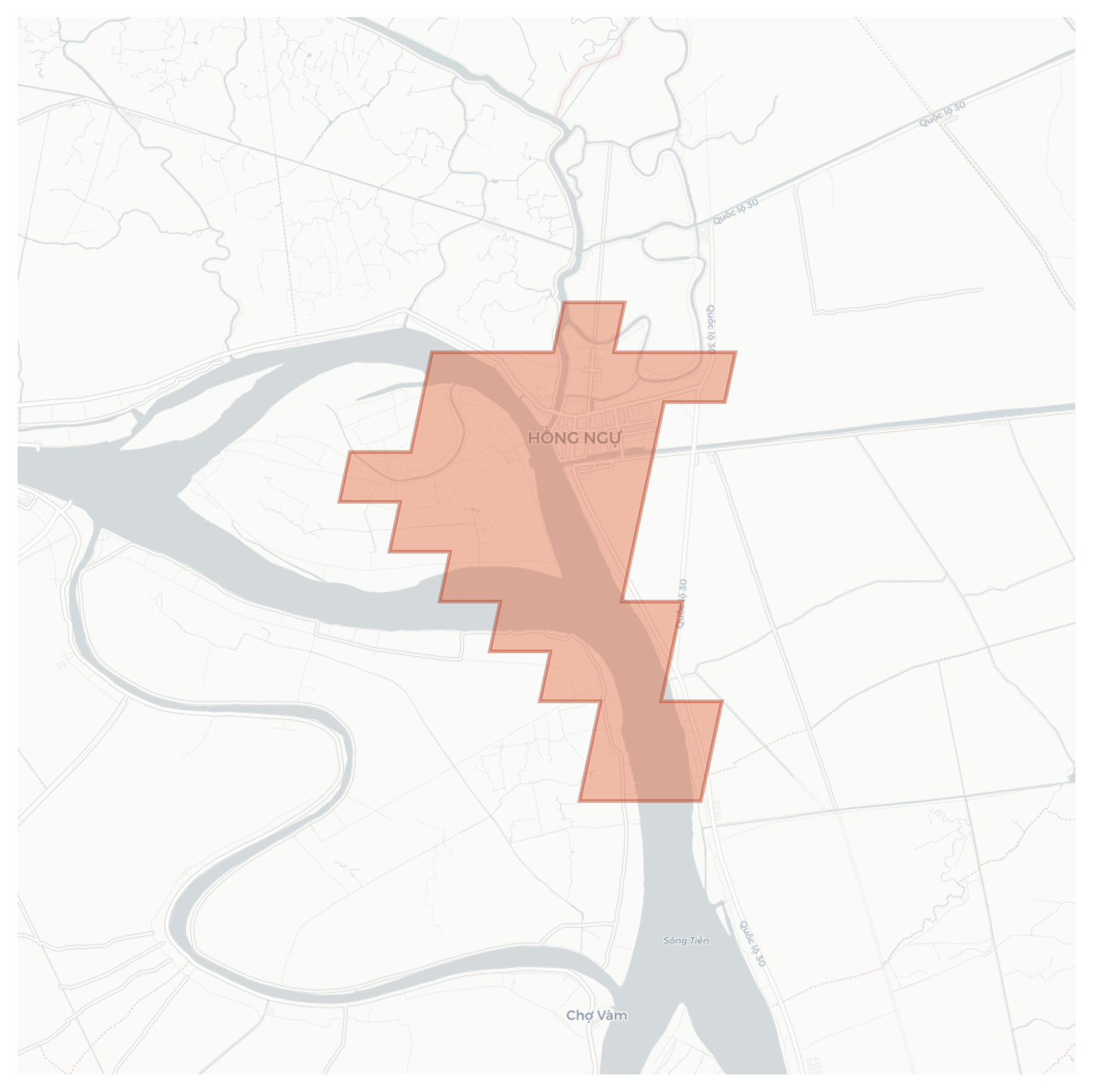 Hồng Ngự geographic map