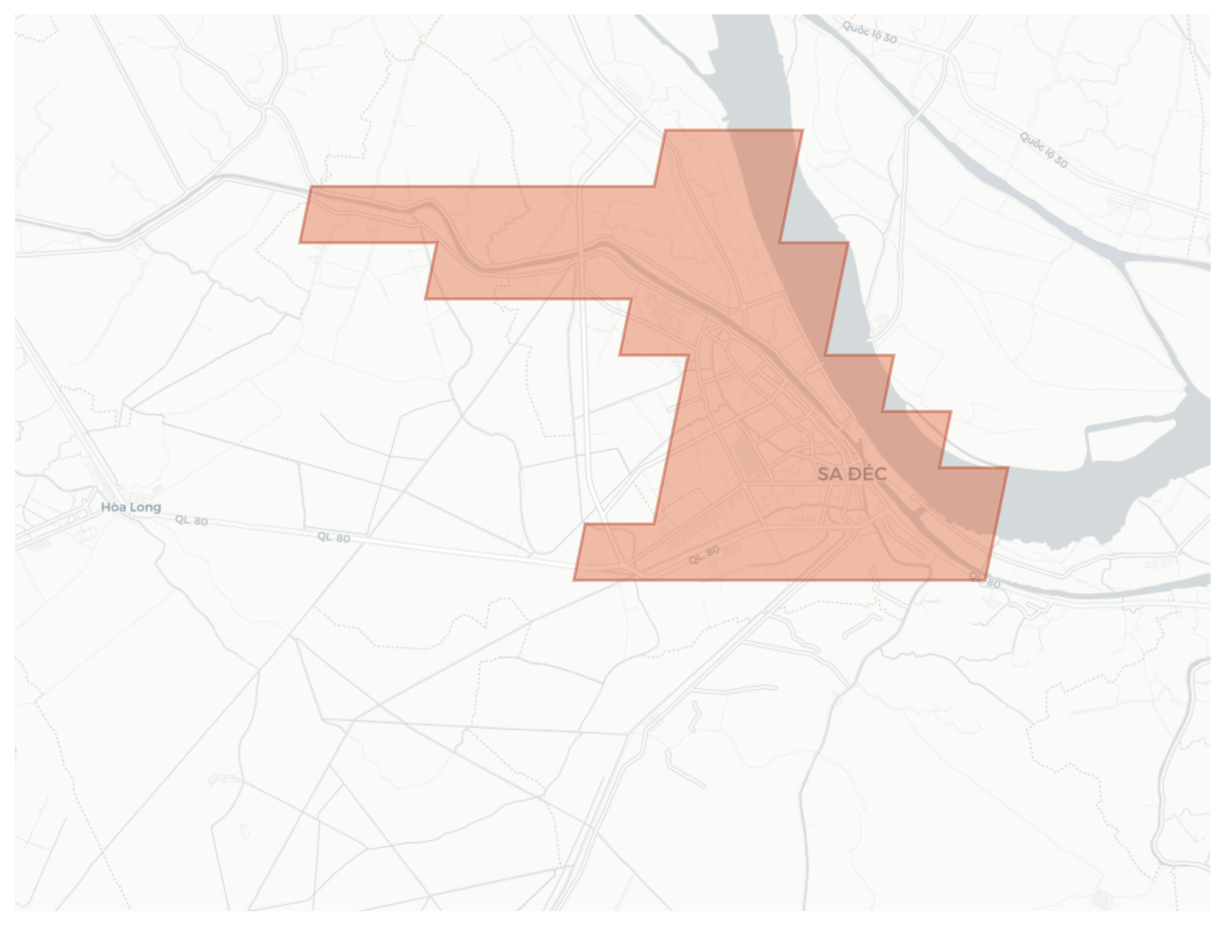 Sa Đéc geographic map