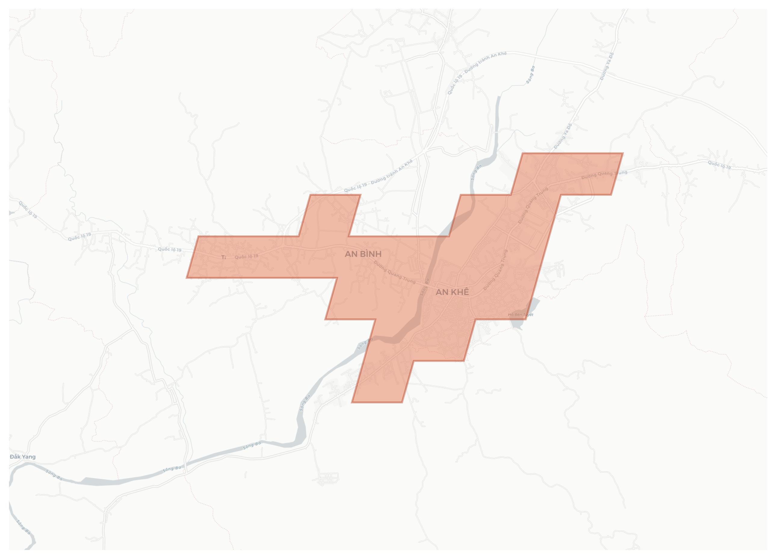 An Khê geographic map