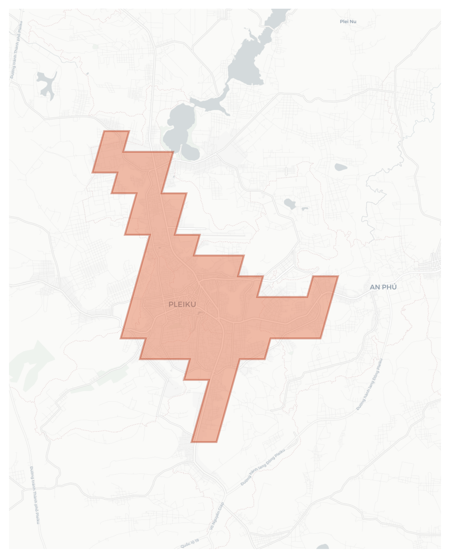 Pleiku geographic map