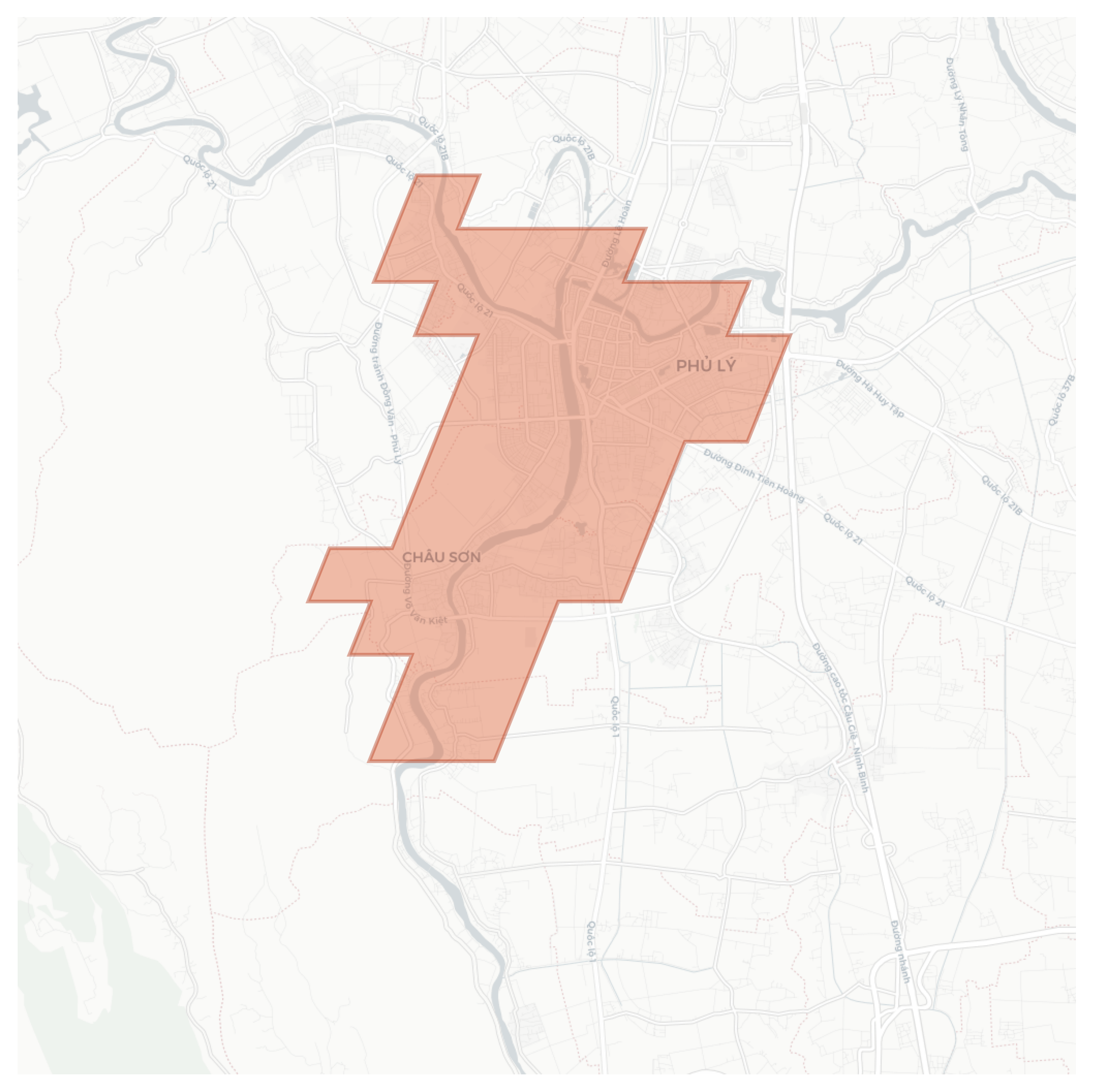 Phủ Lý geographic map