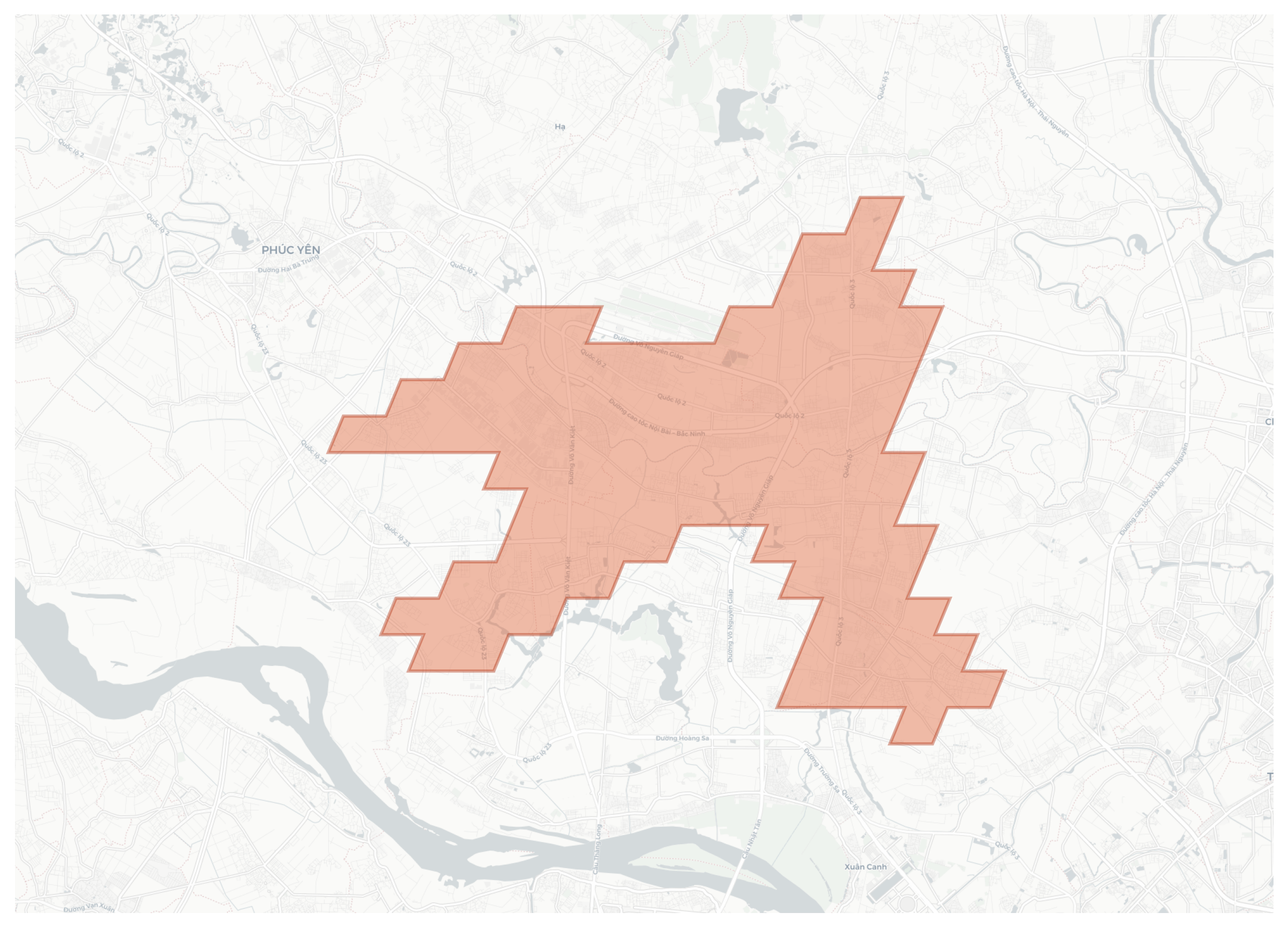 Đông Anh geographic map