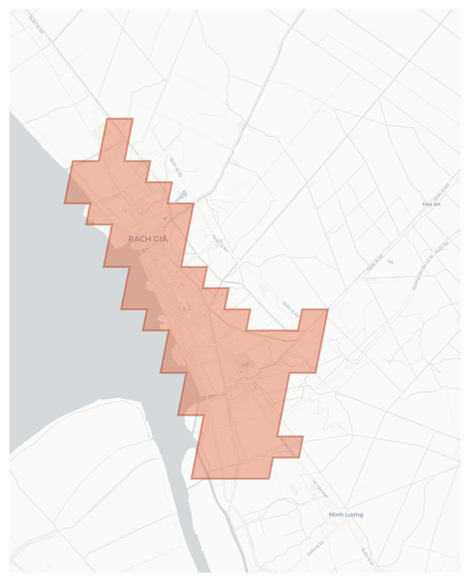 Rạch Giá geographic map