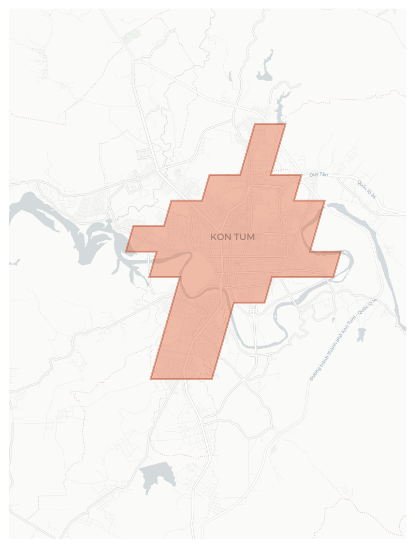 Kon Tum geographic map