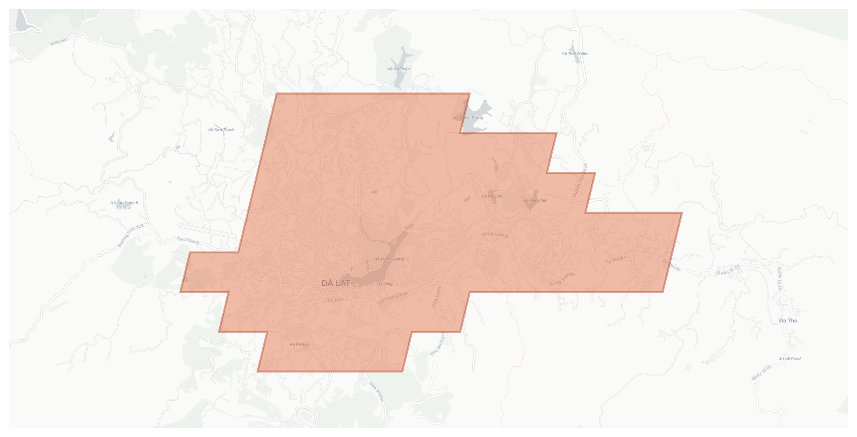 Đà Lạt geographic map