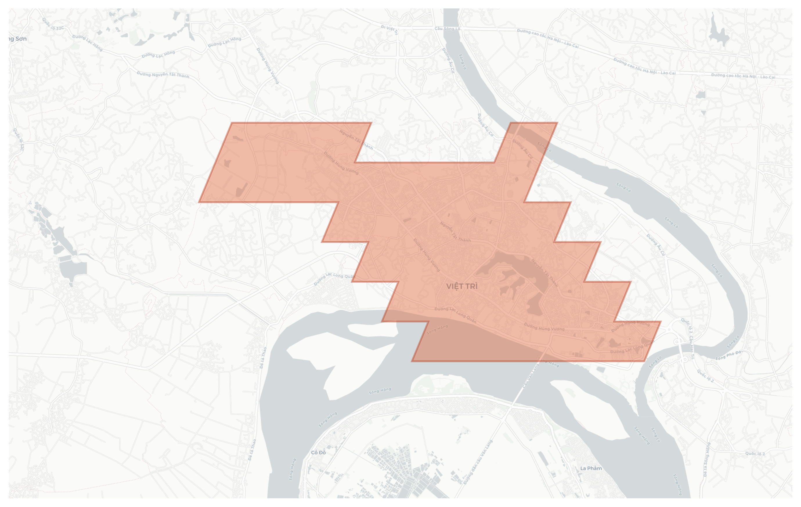 Việt Trì geographic map