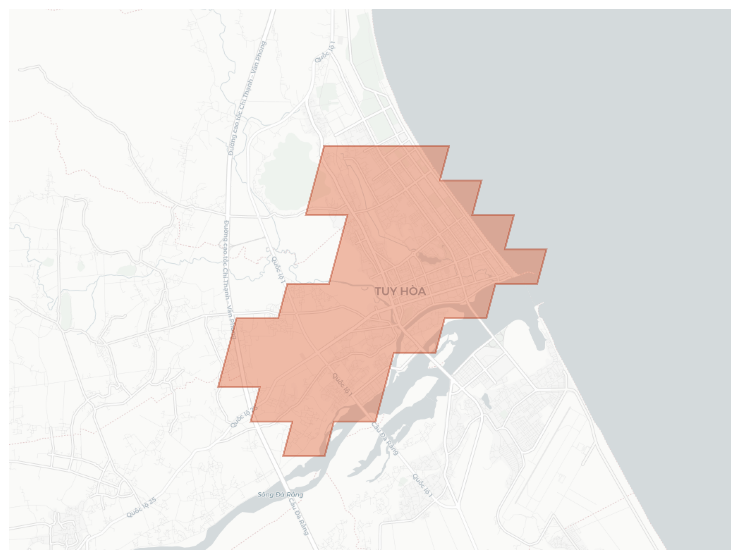 Tuy Hòa geographic map