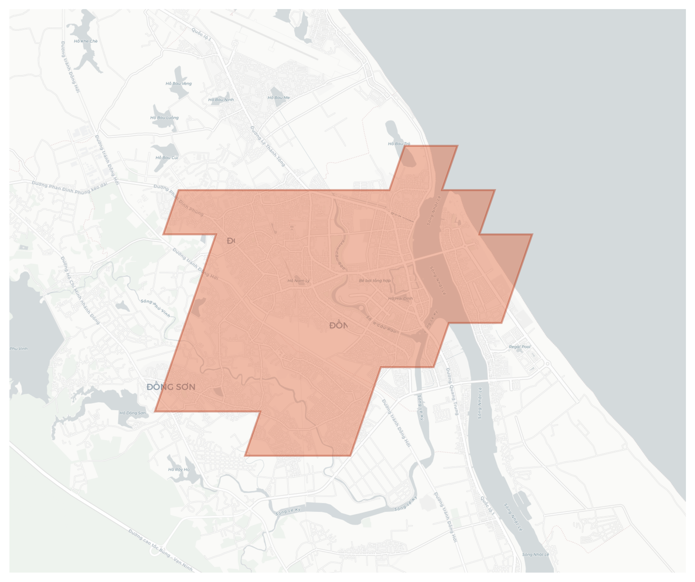 Đồng Hới geographic map