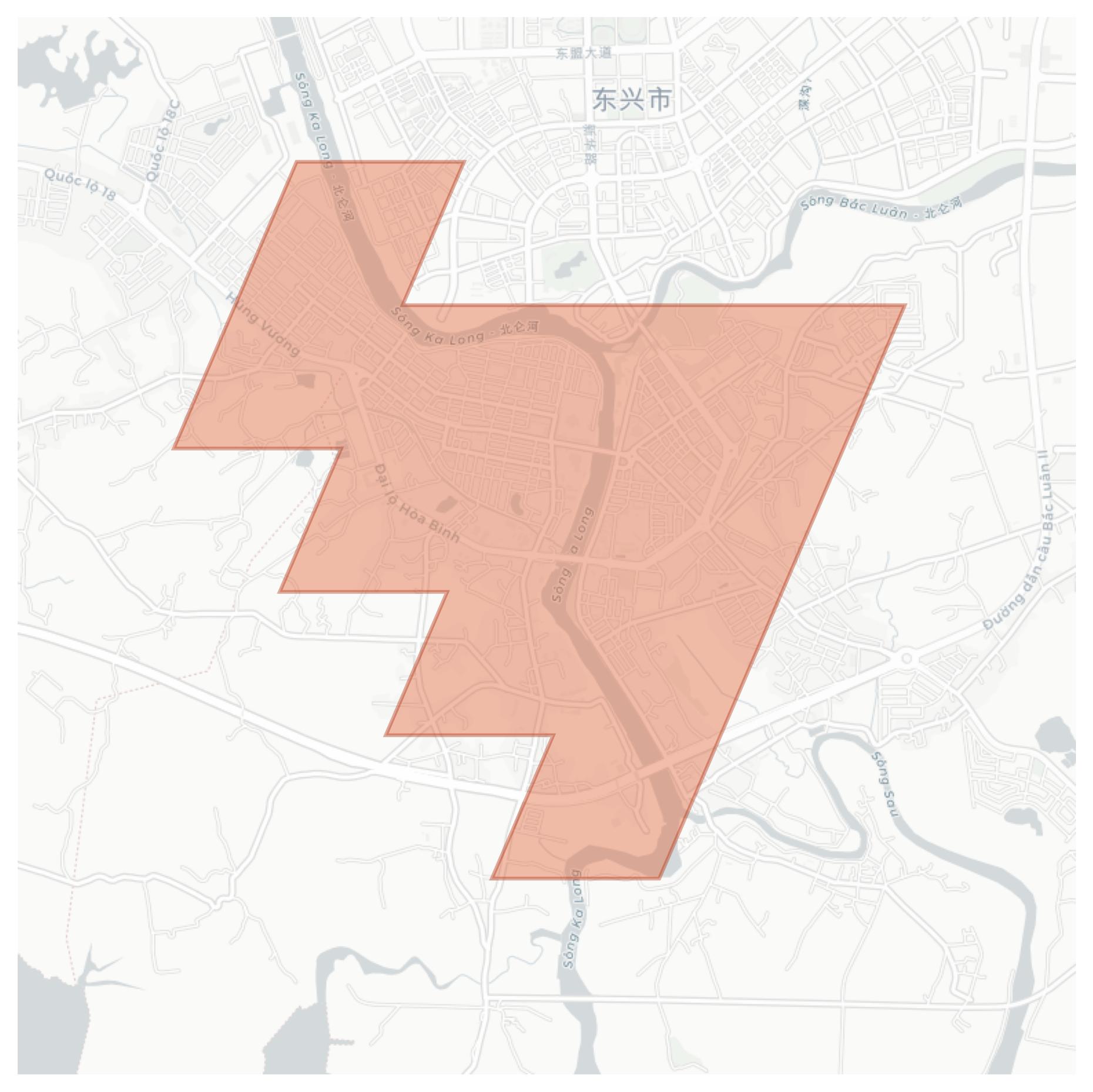 Móng Cái geographic map