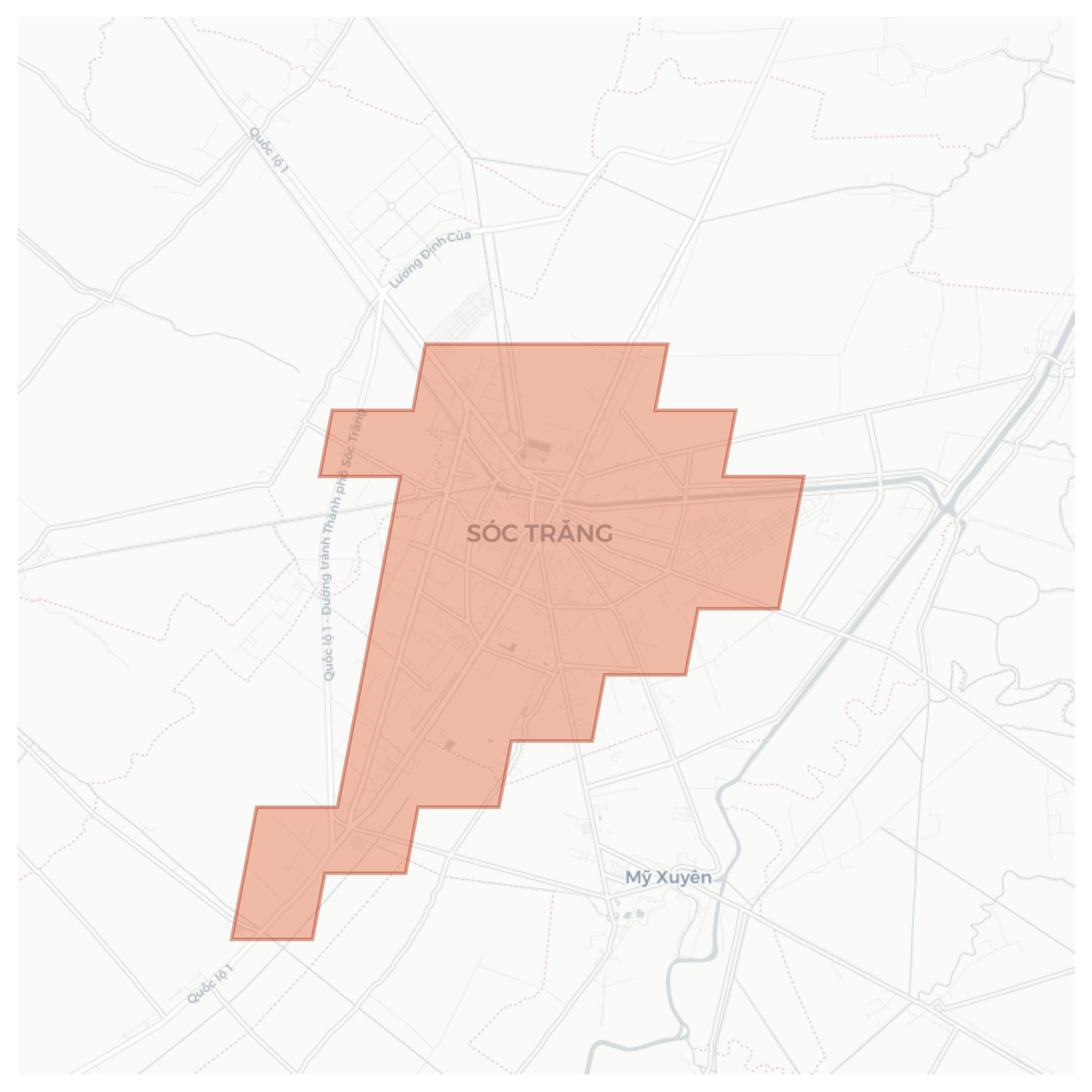 Sóc Trăng geographic map