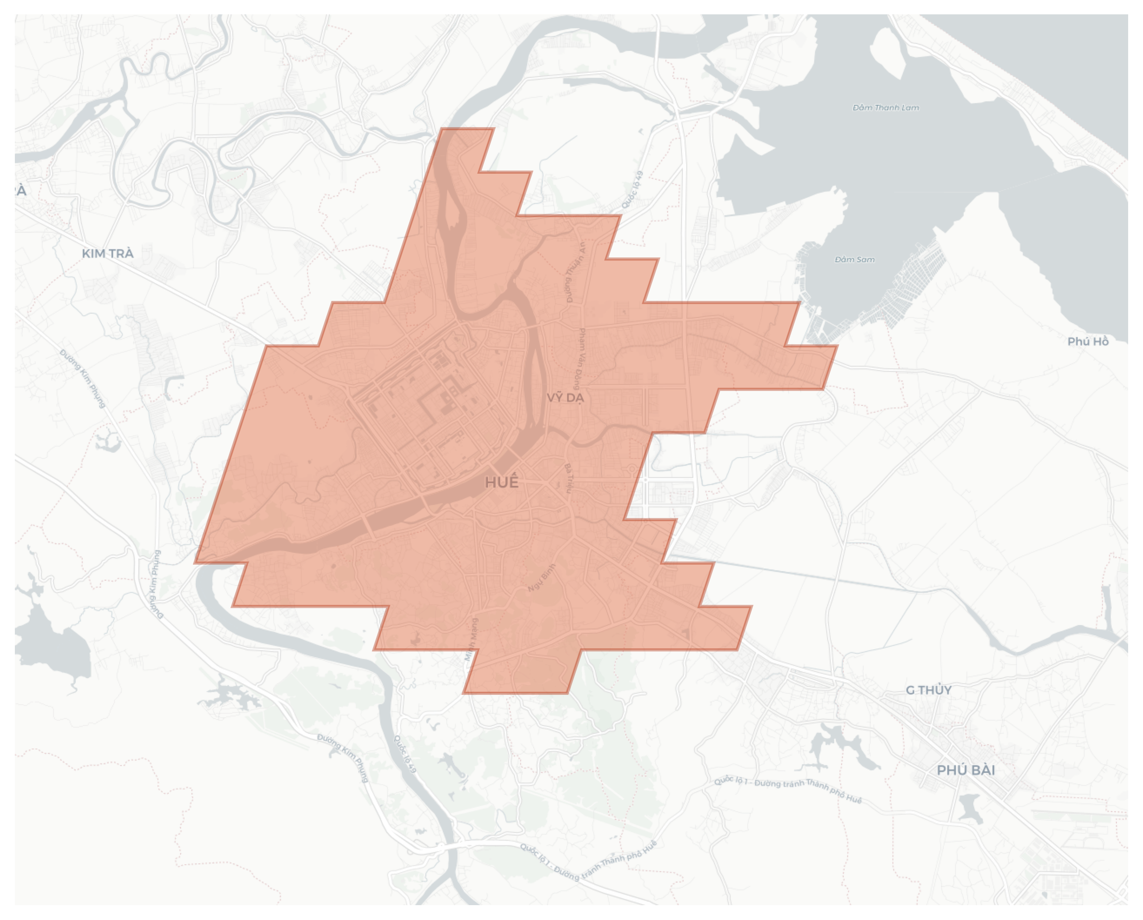 Huế geographic map