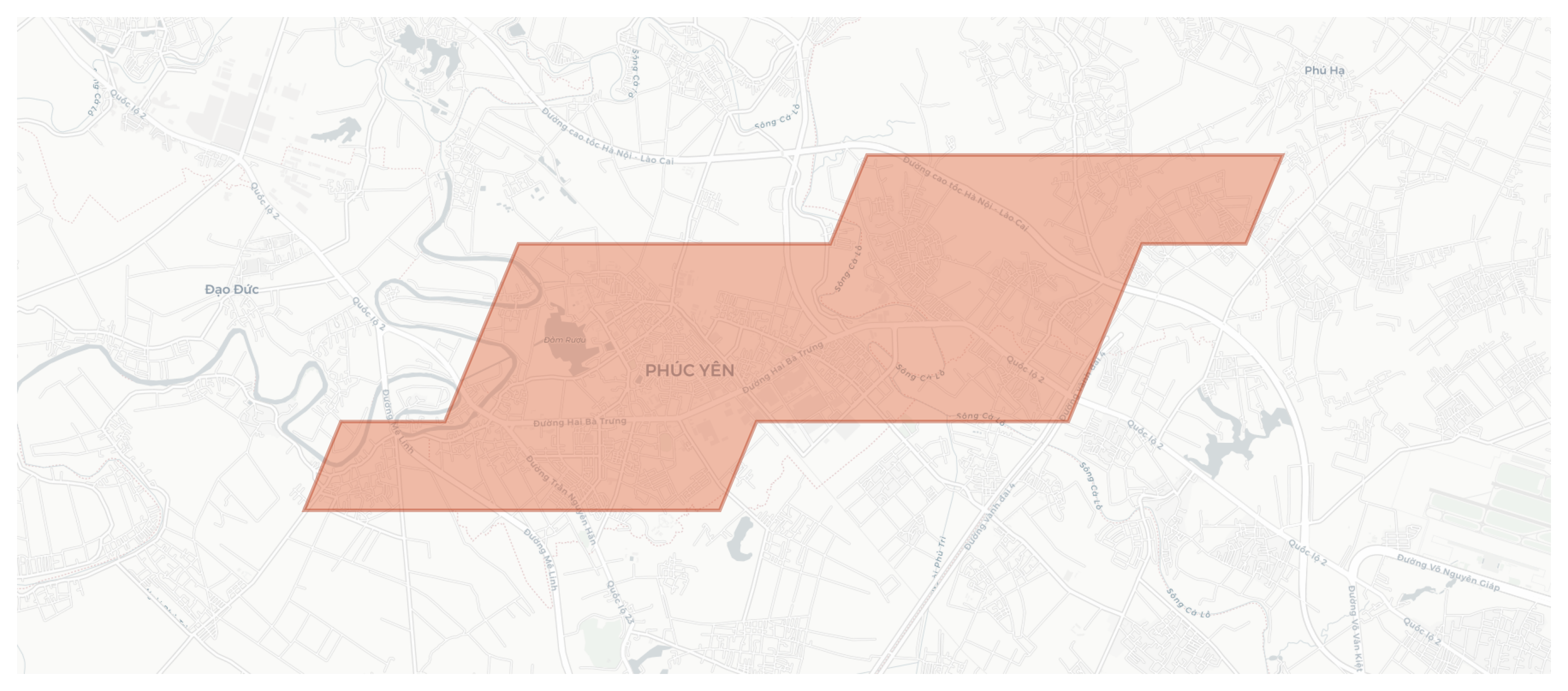 Phúc Yên geographic map