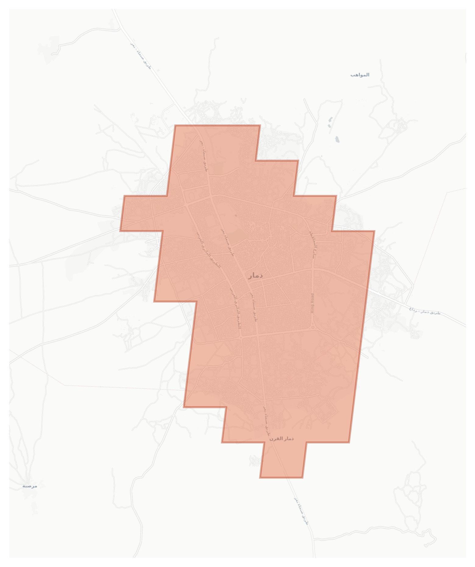 Dhamar geographic map