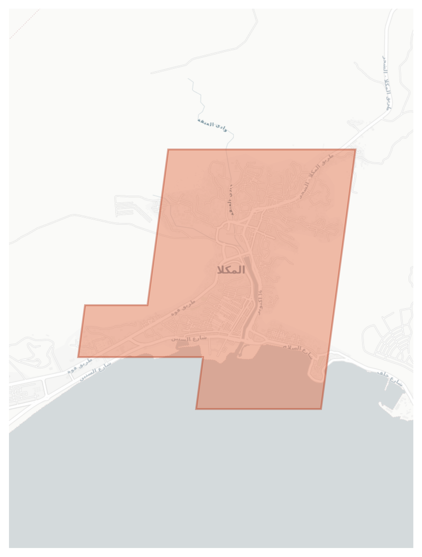 Mukalla geographic map