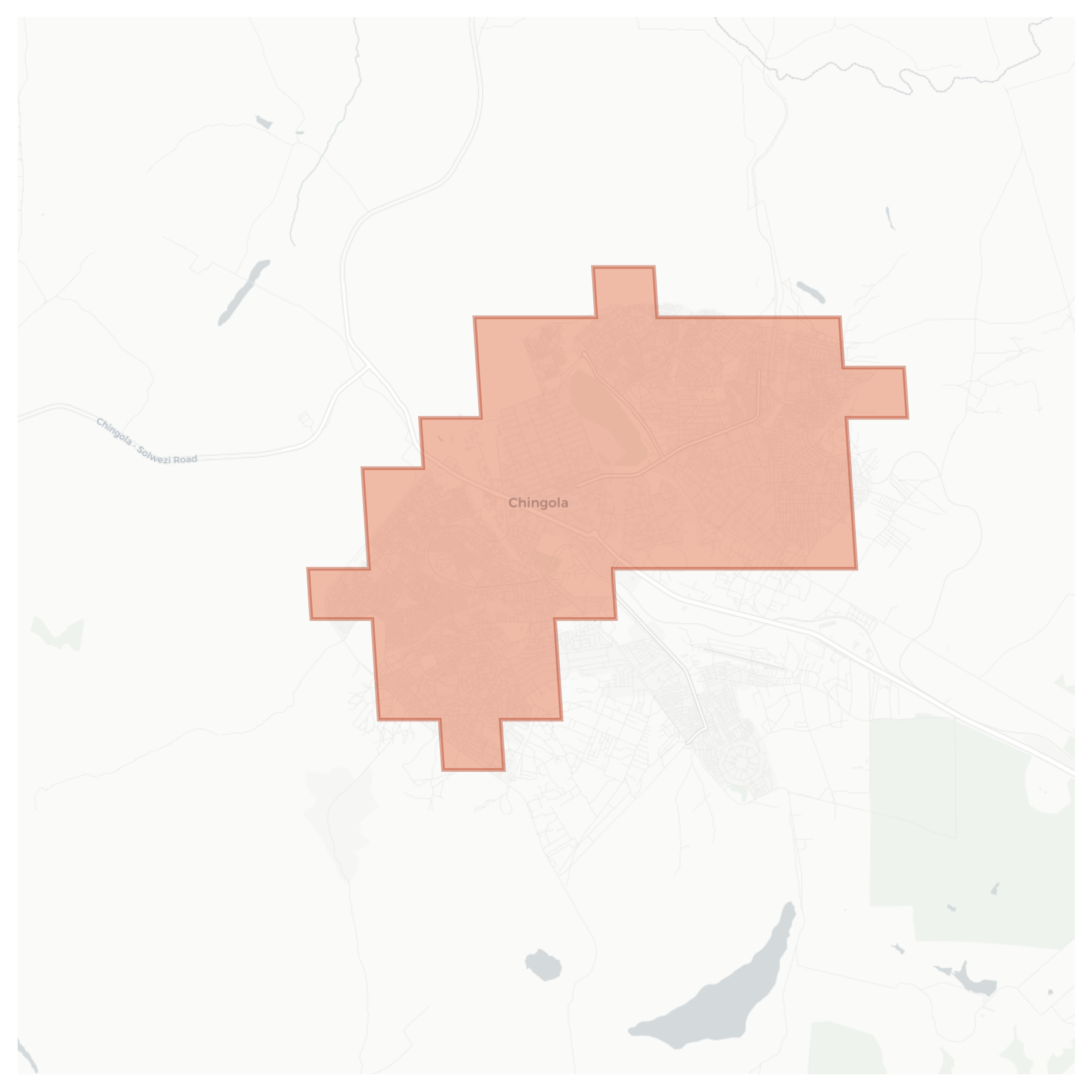 Chingola geographic map