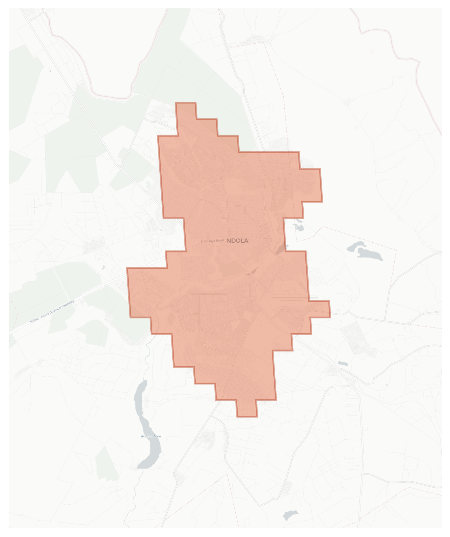 Ndola geographic map
