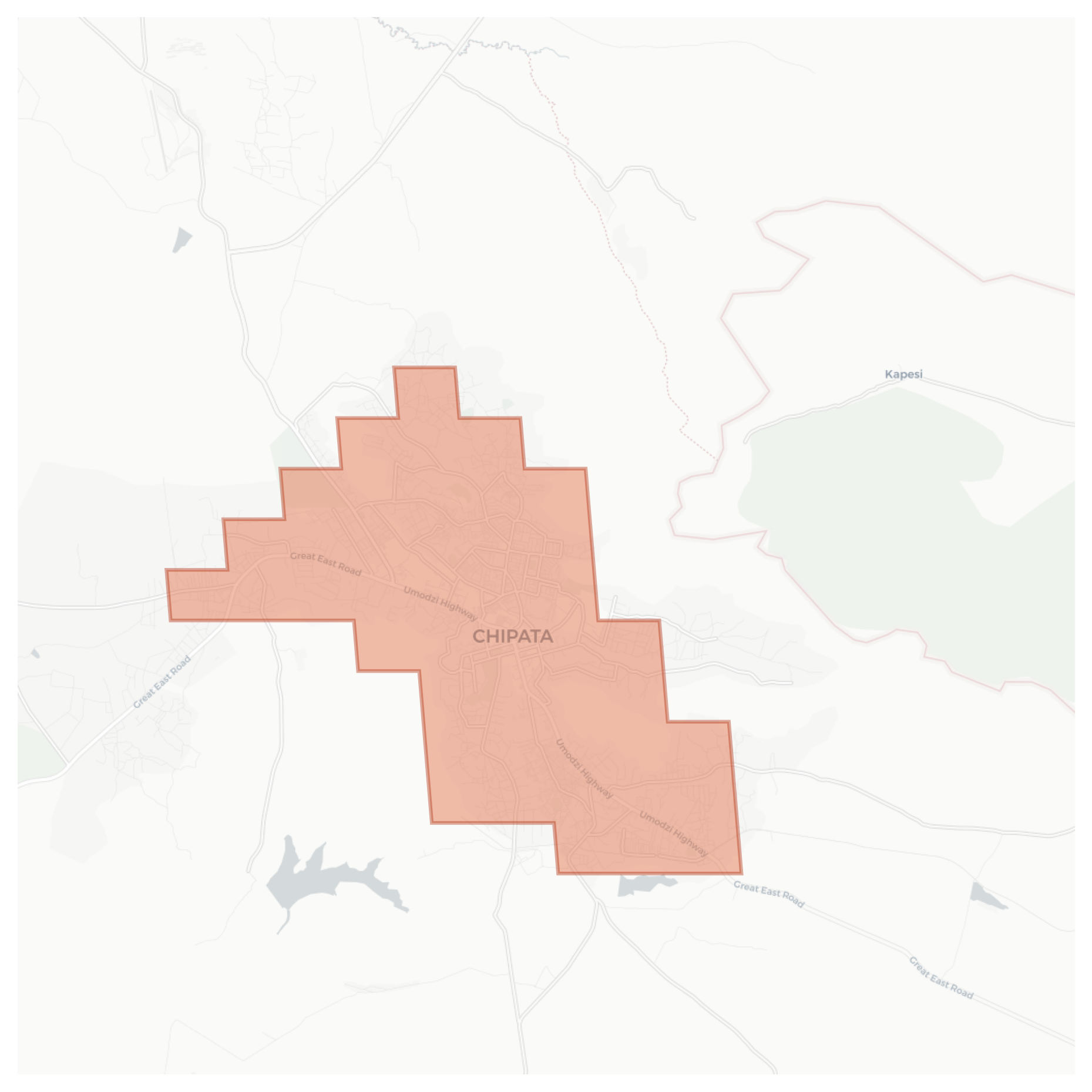 Chipata geographic map
