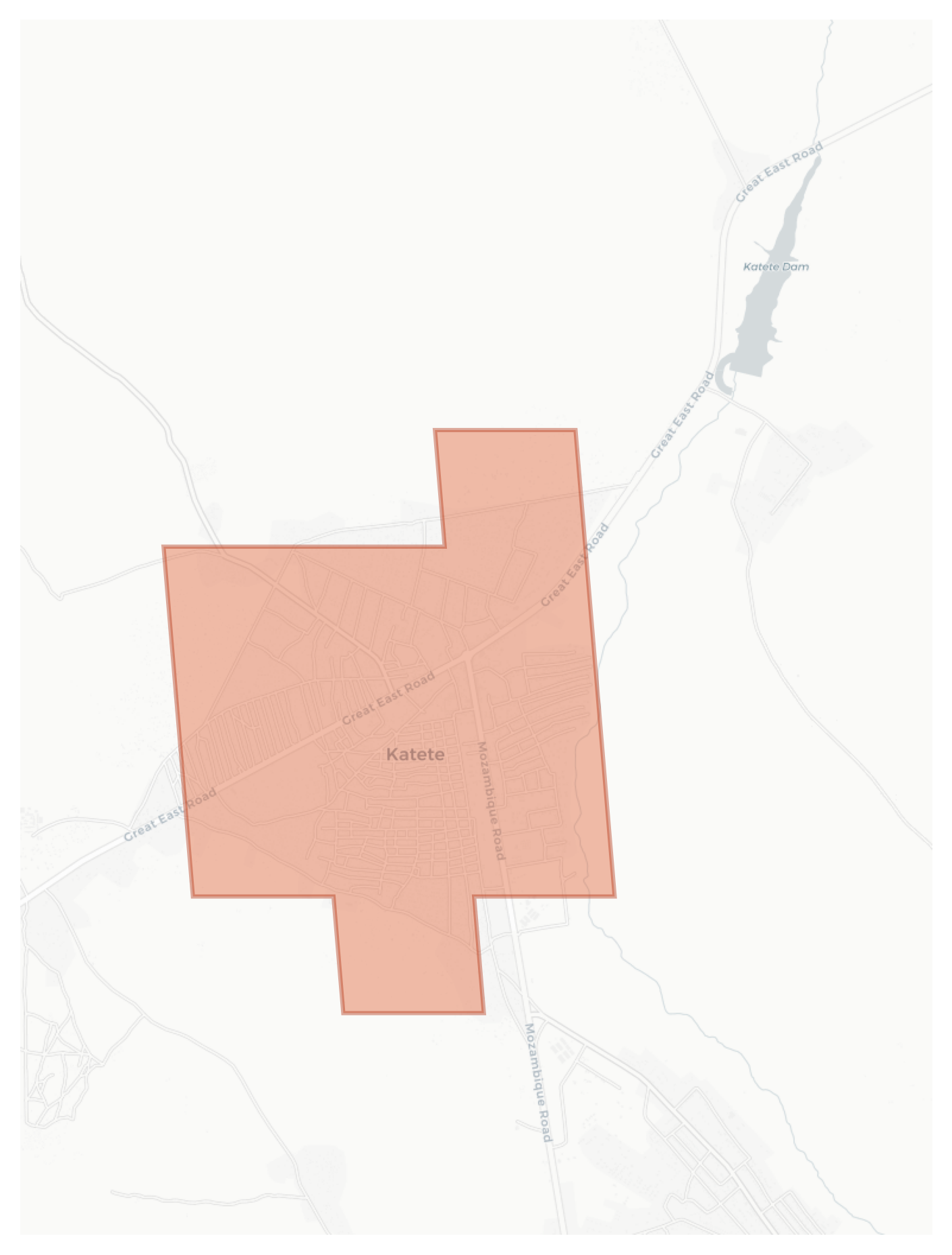Katete geographic map