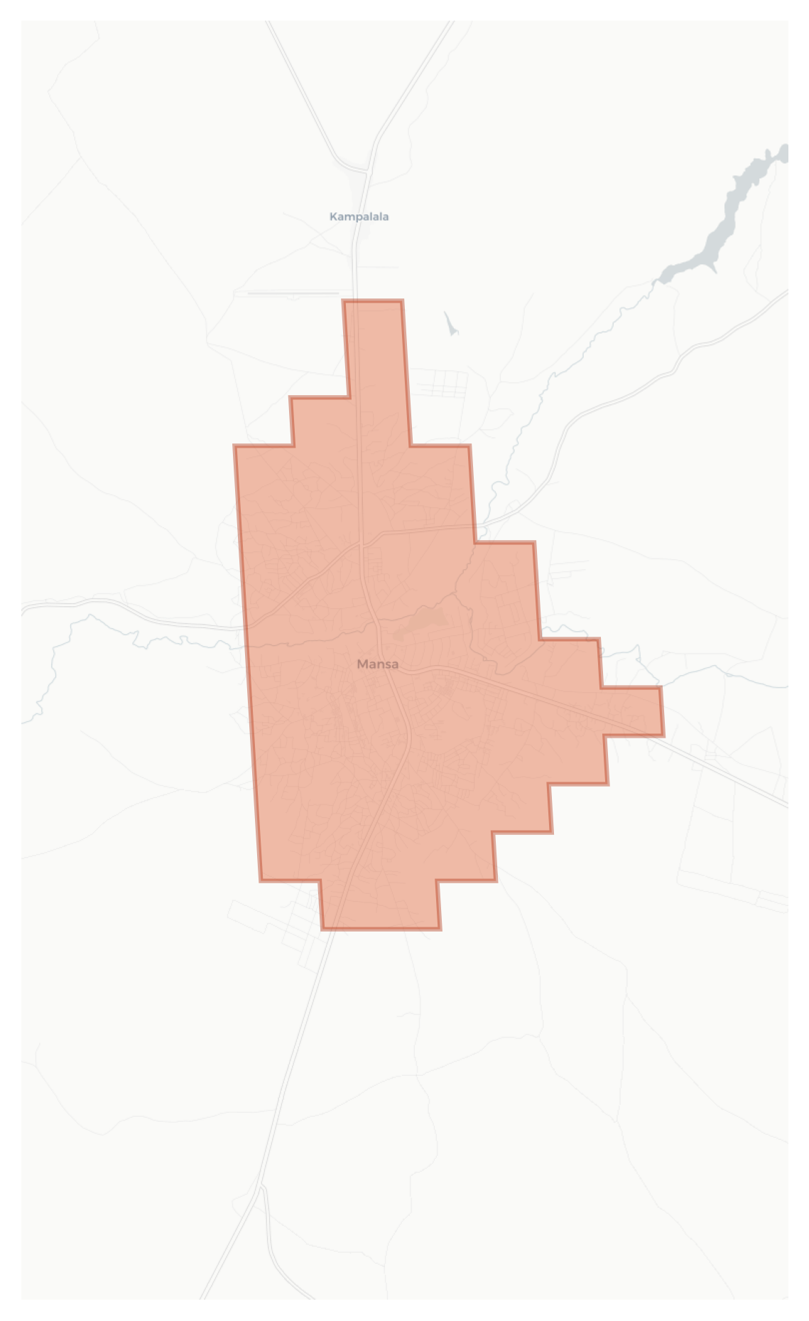 Mansa geographic map