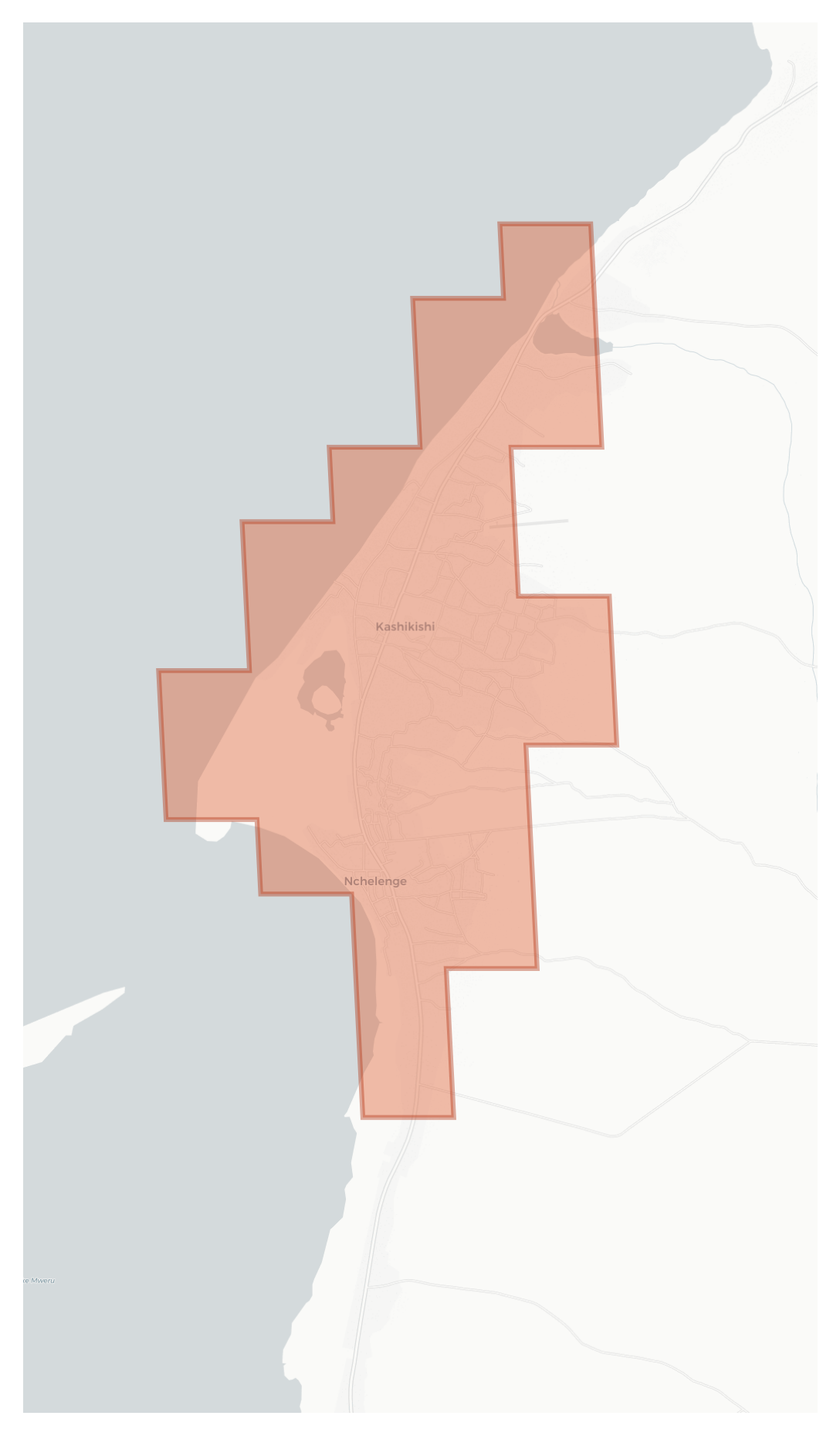 Nchelenge geographic map