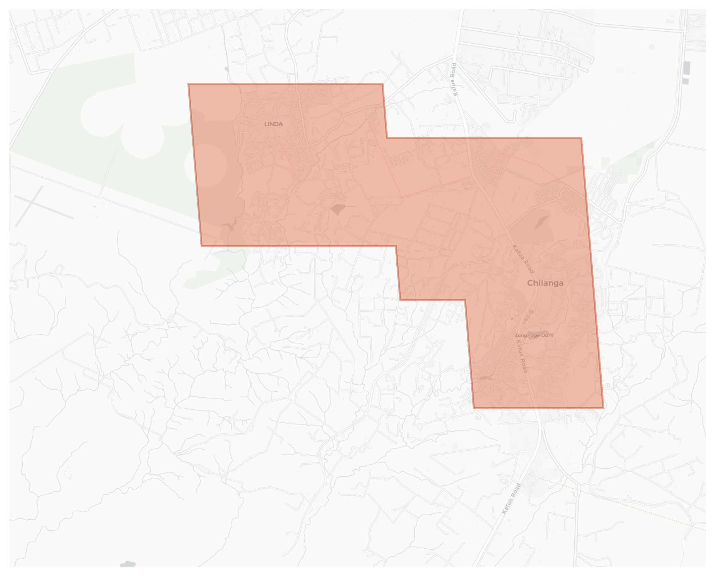 Chilanga geographic map