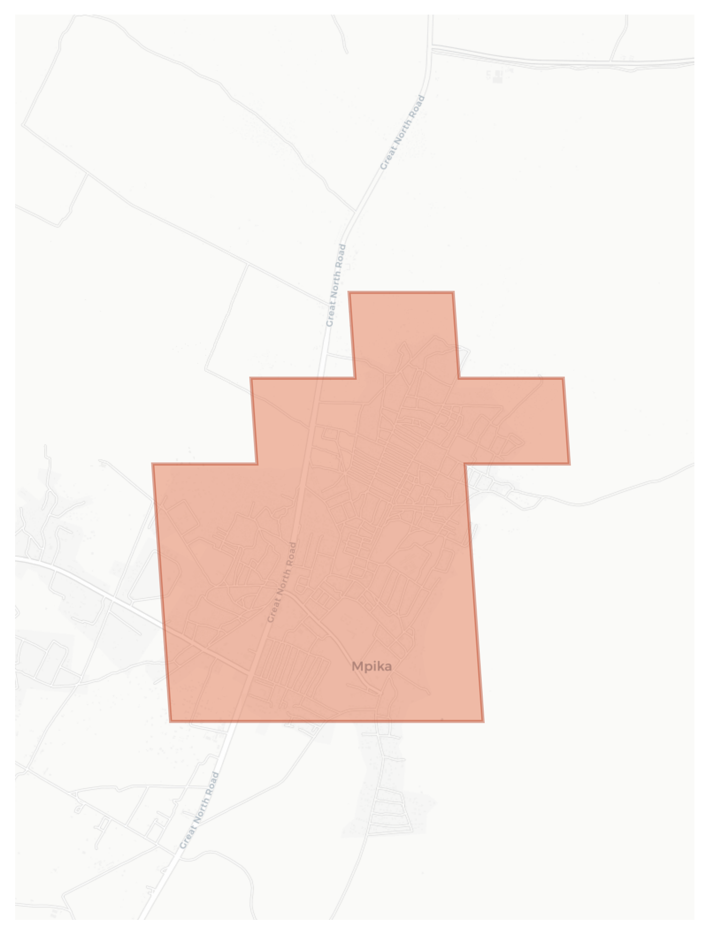 Mpika geographic map