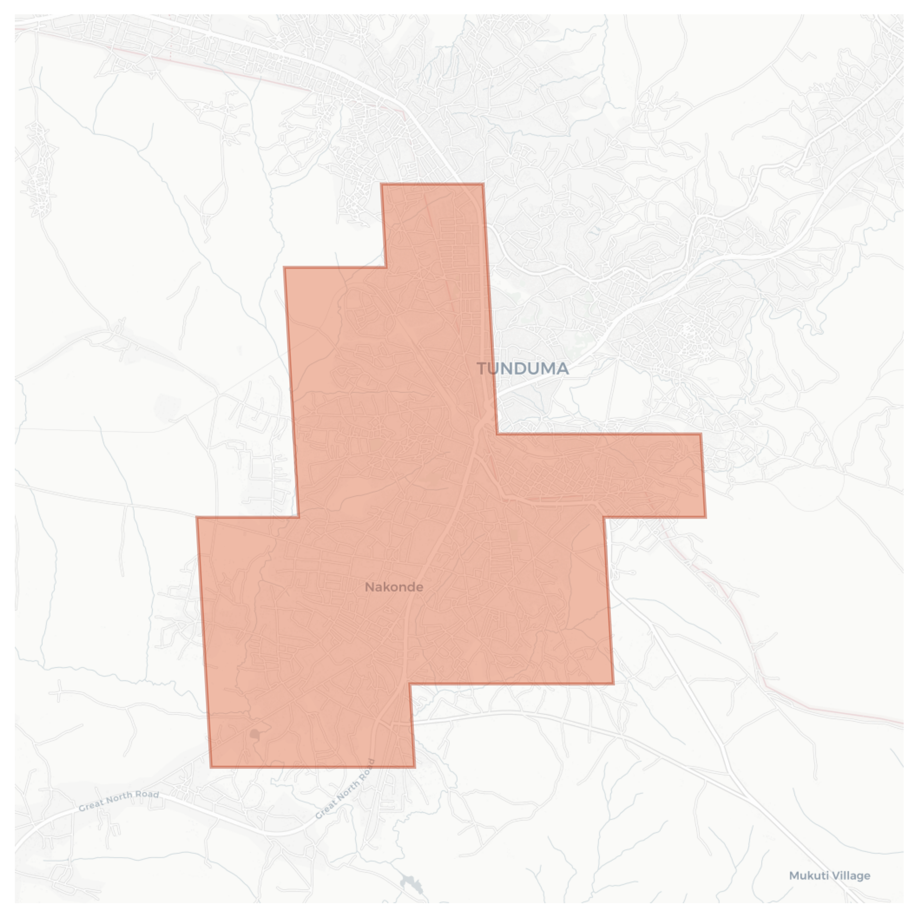 Nakonde geographic map
