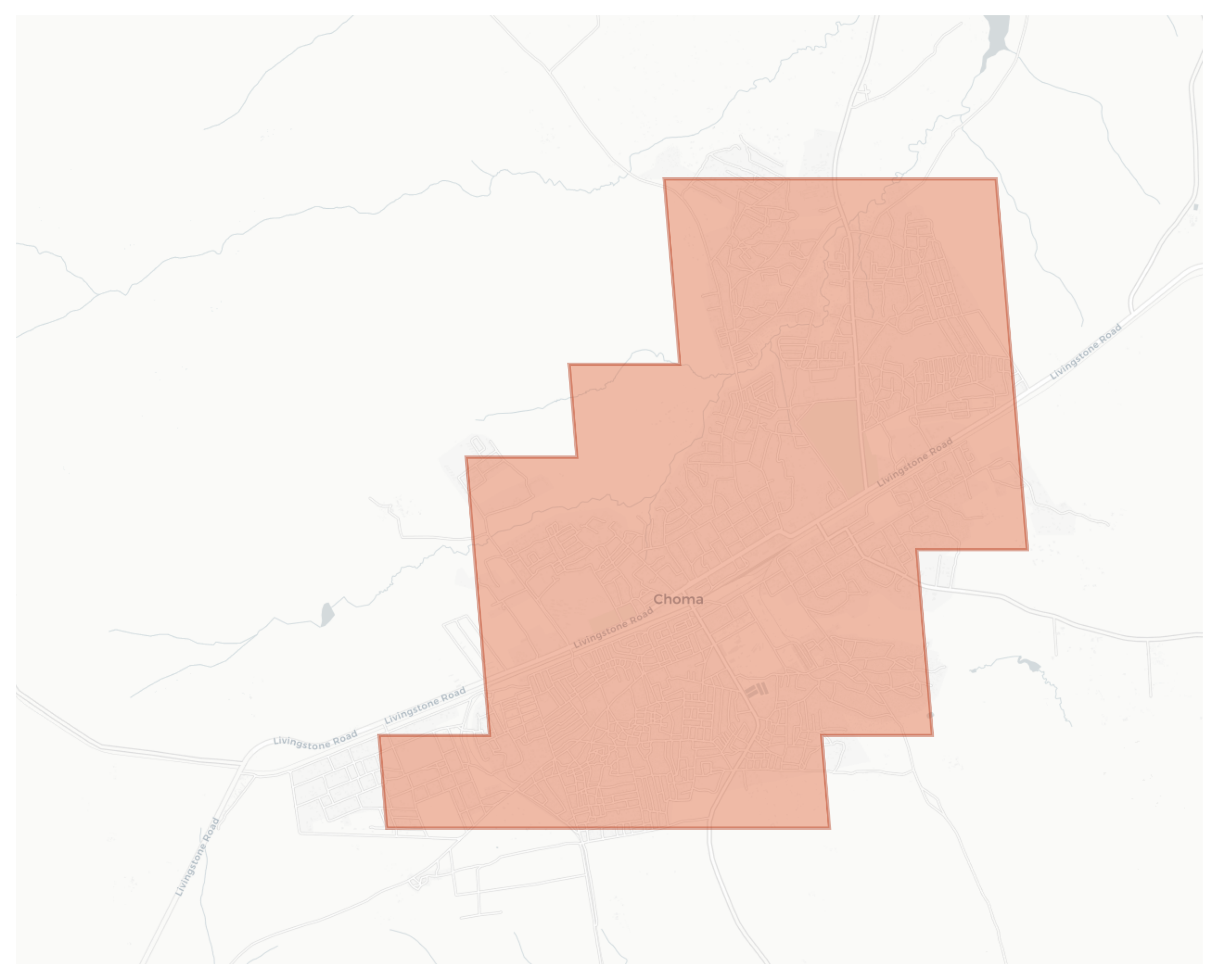 Choma geographic map