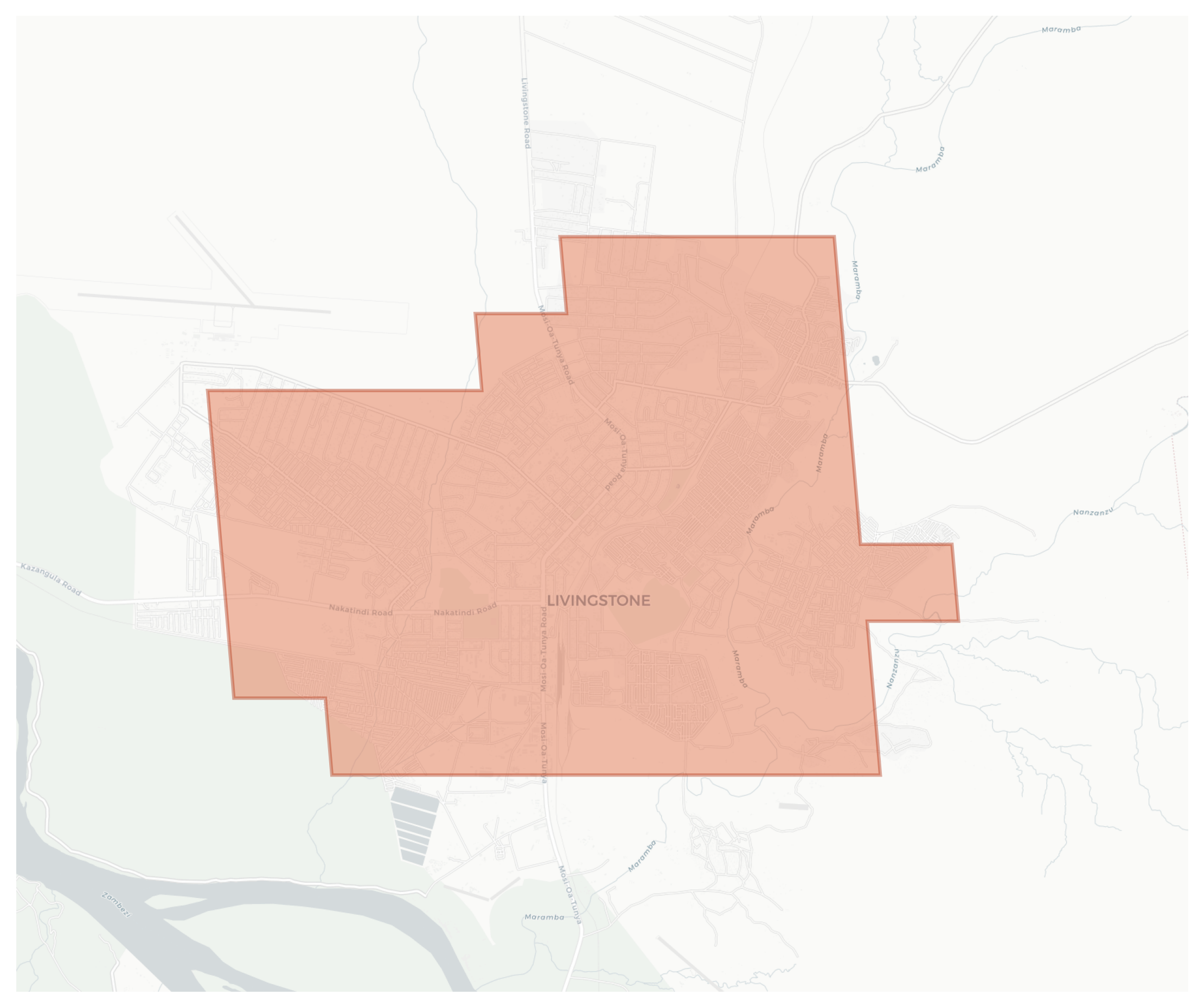 Livingstone geographic map