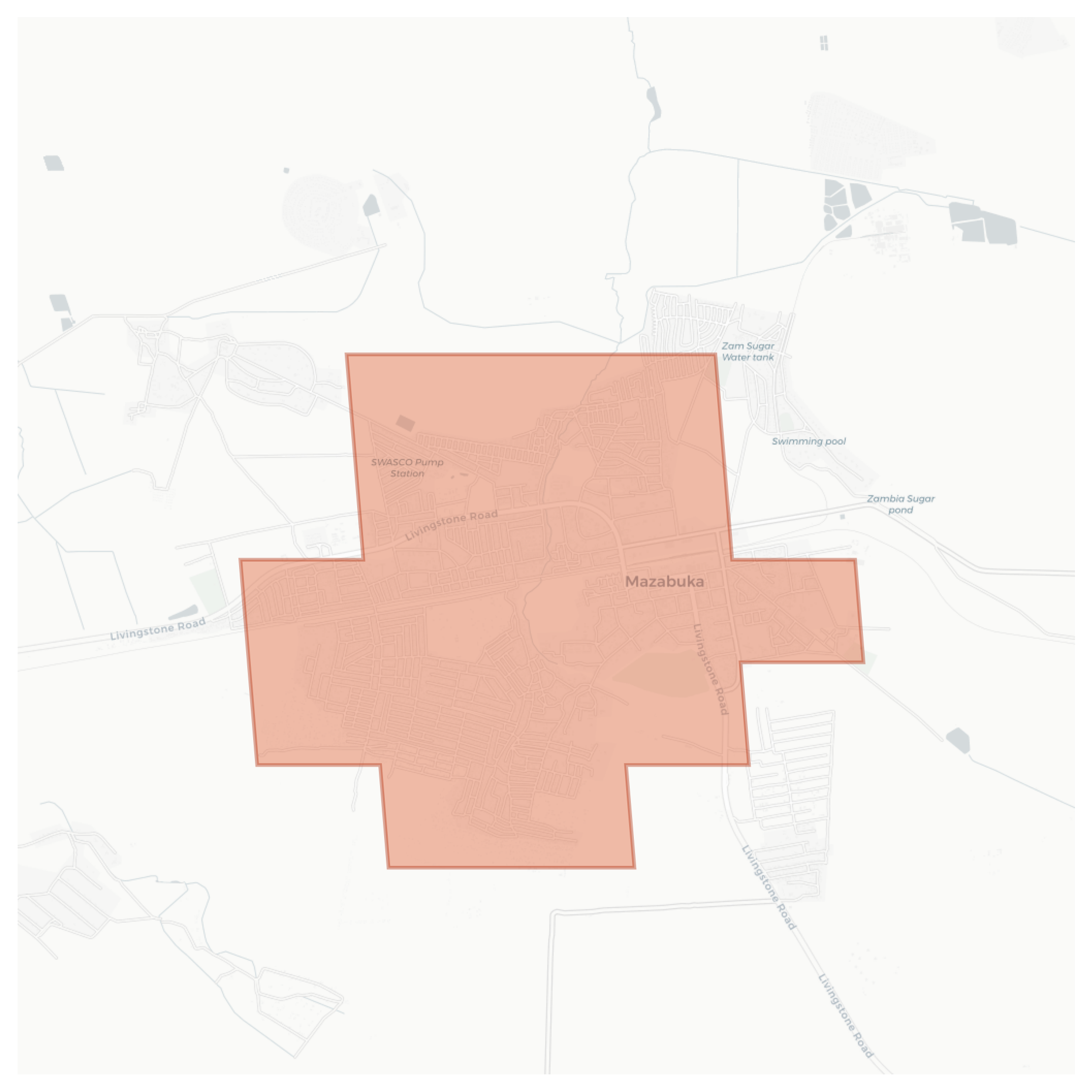 Mazabuka geographic map