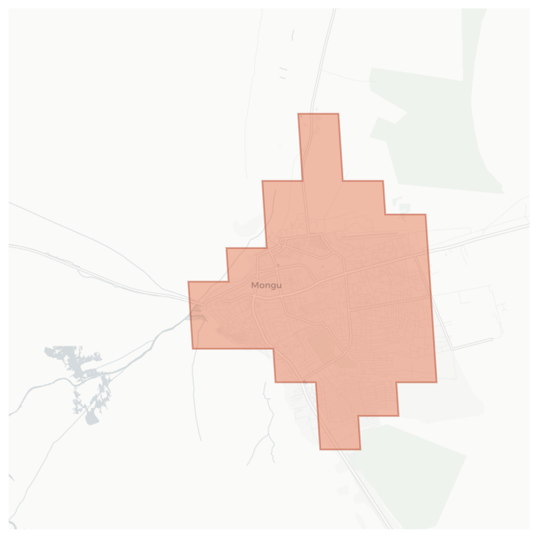 Mongu geographic map