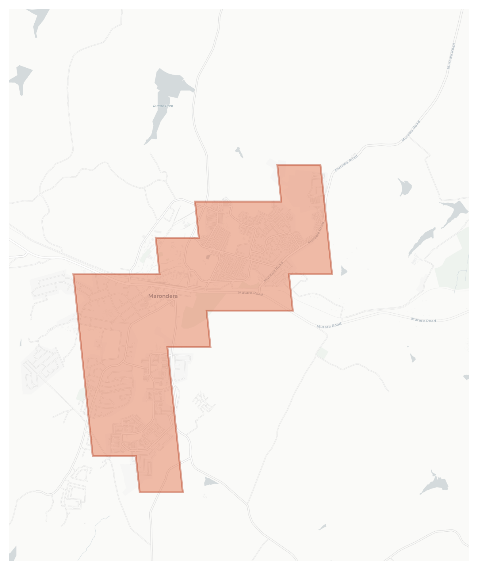 Marondera geographic map