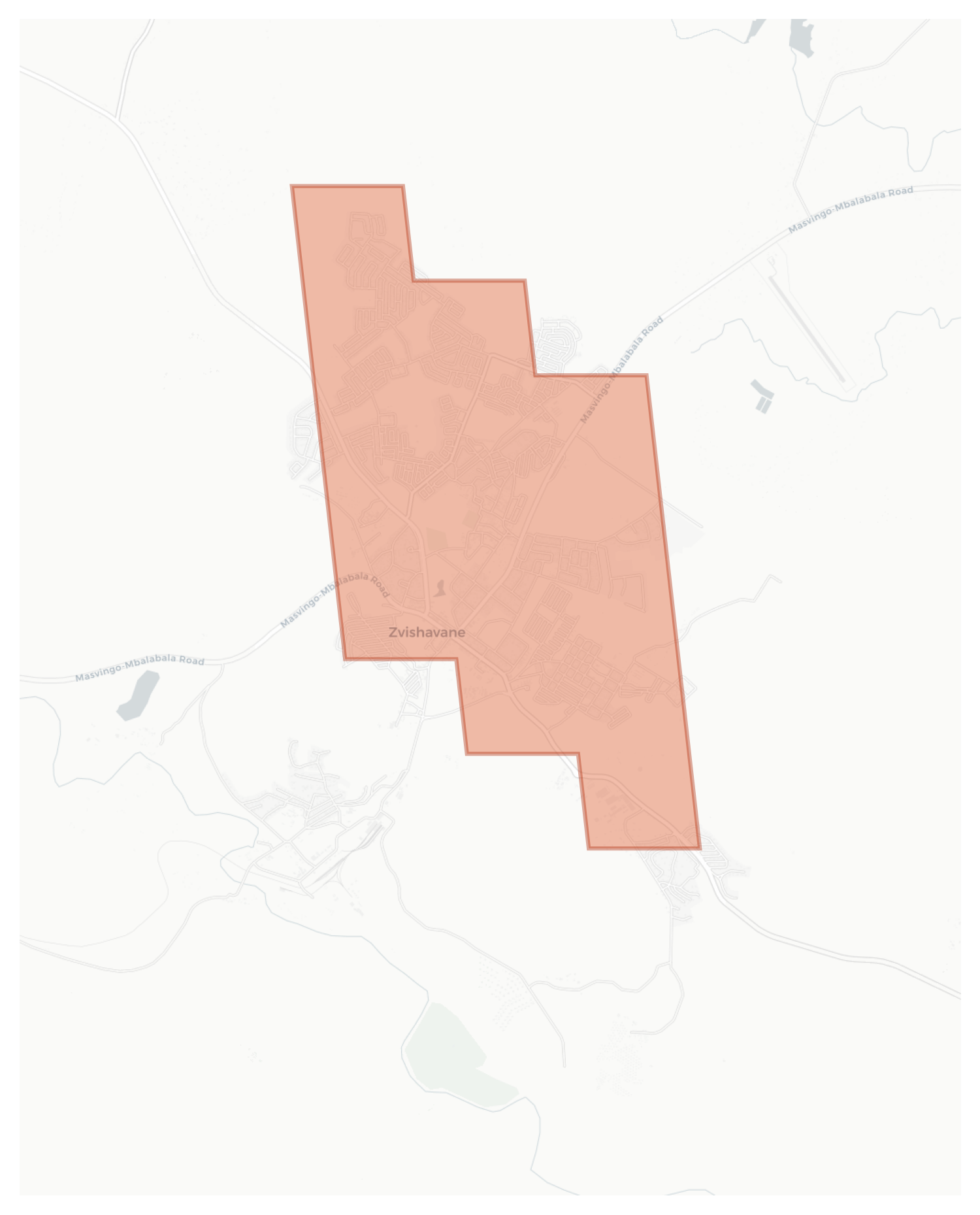 Zvishavane geographic map