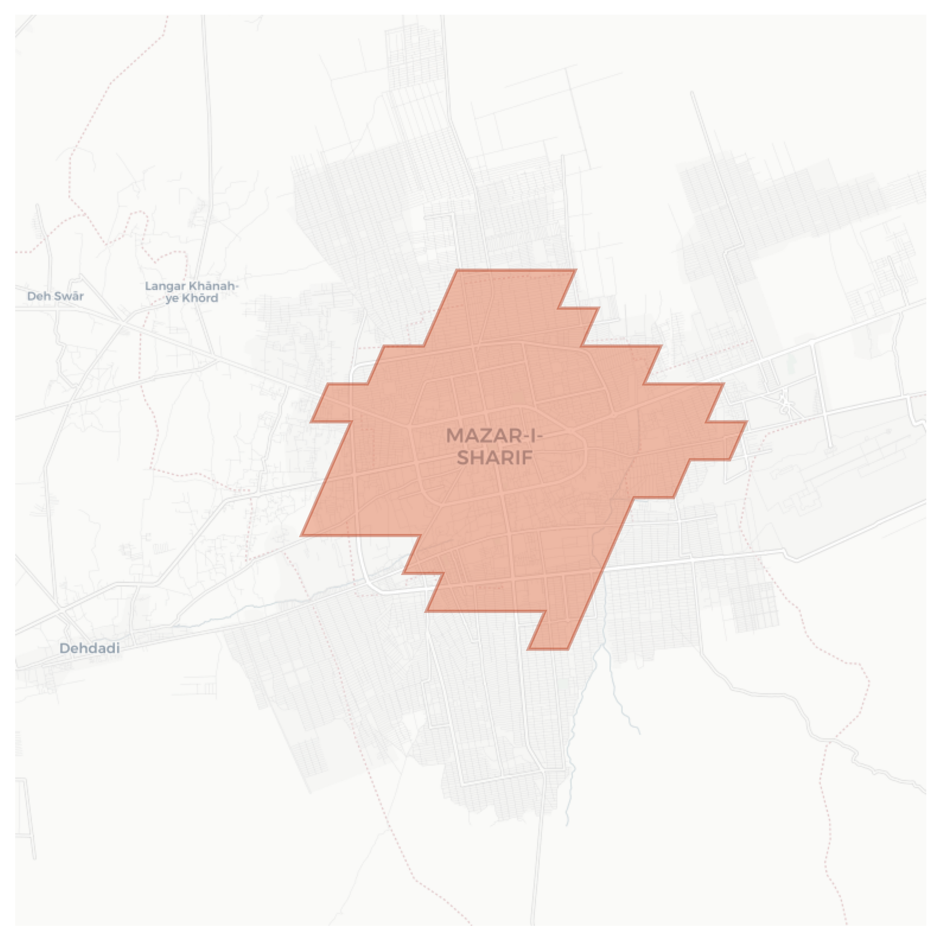 Mazar i sharif geographic map