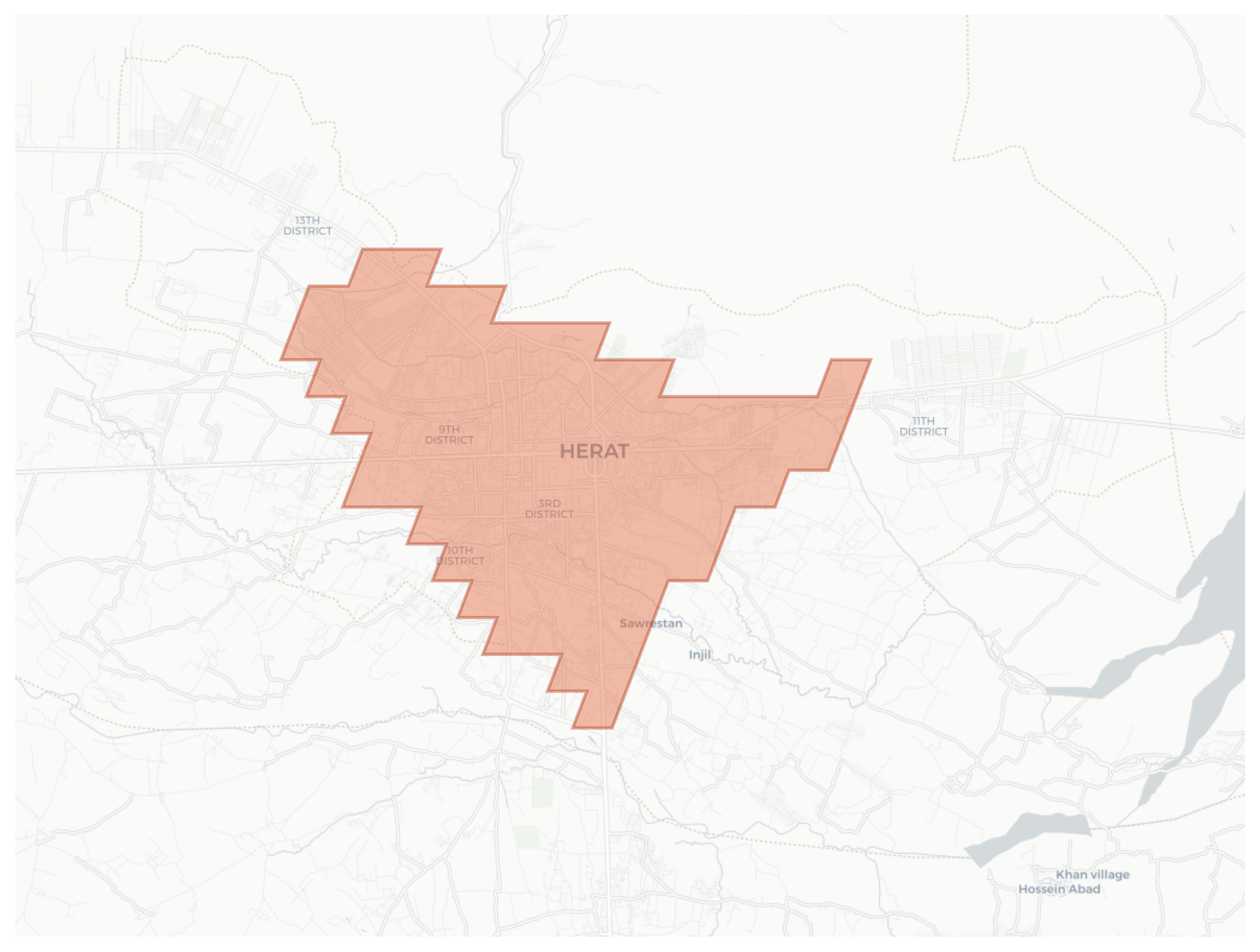 Herat geographic map