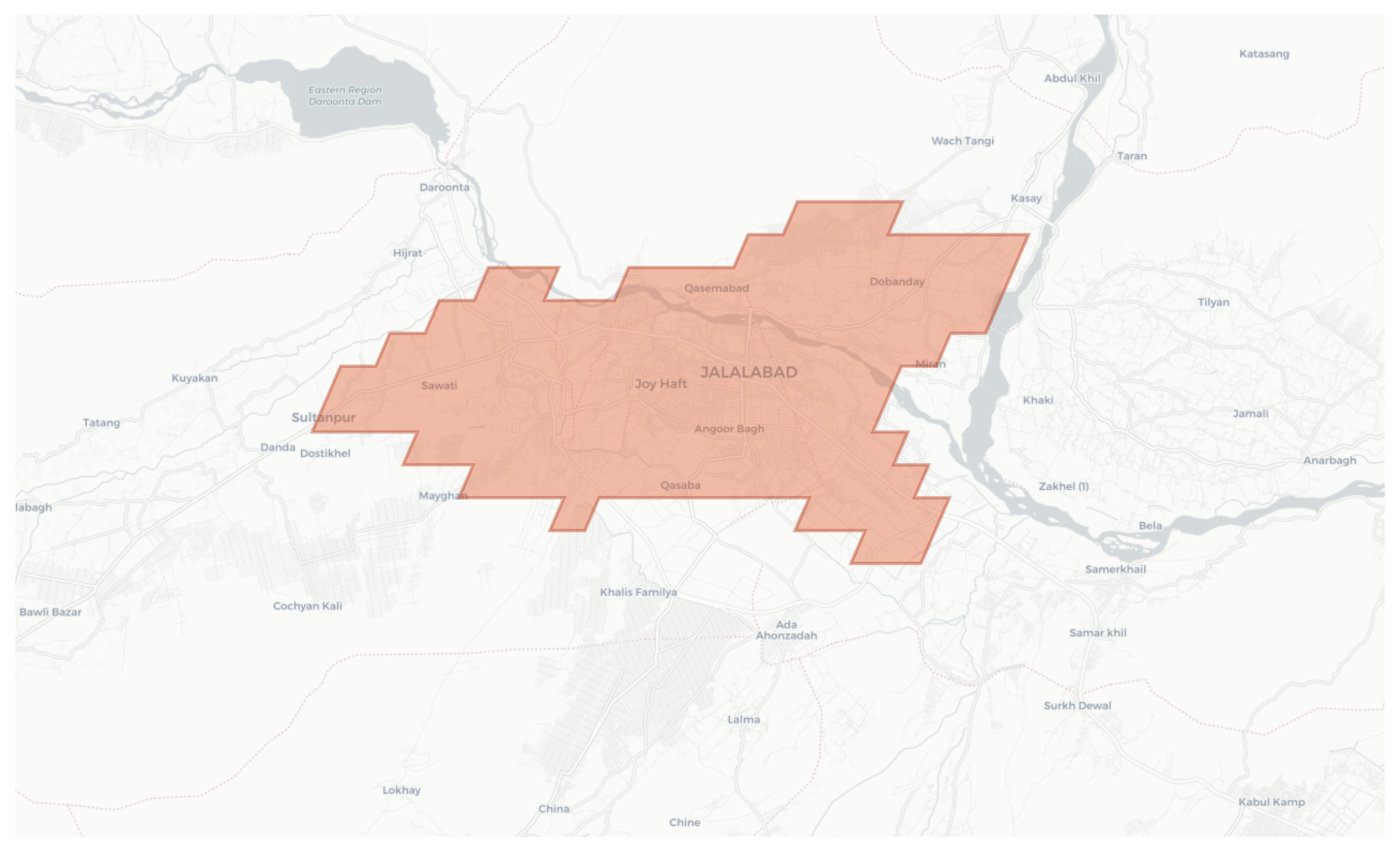 Jalalabad geographic map