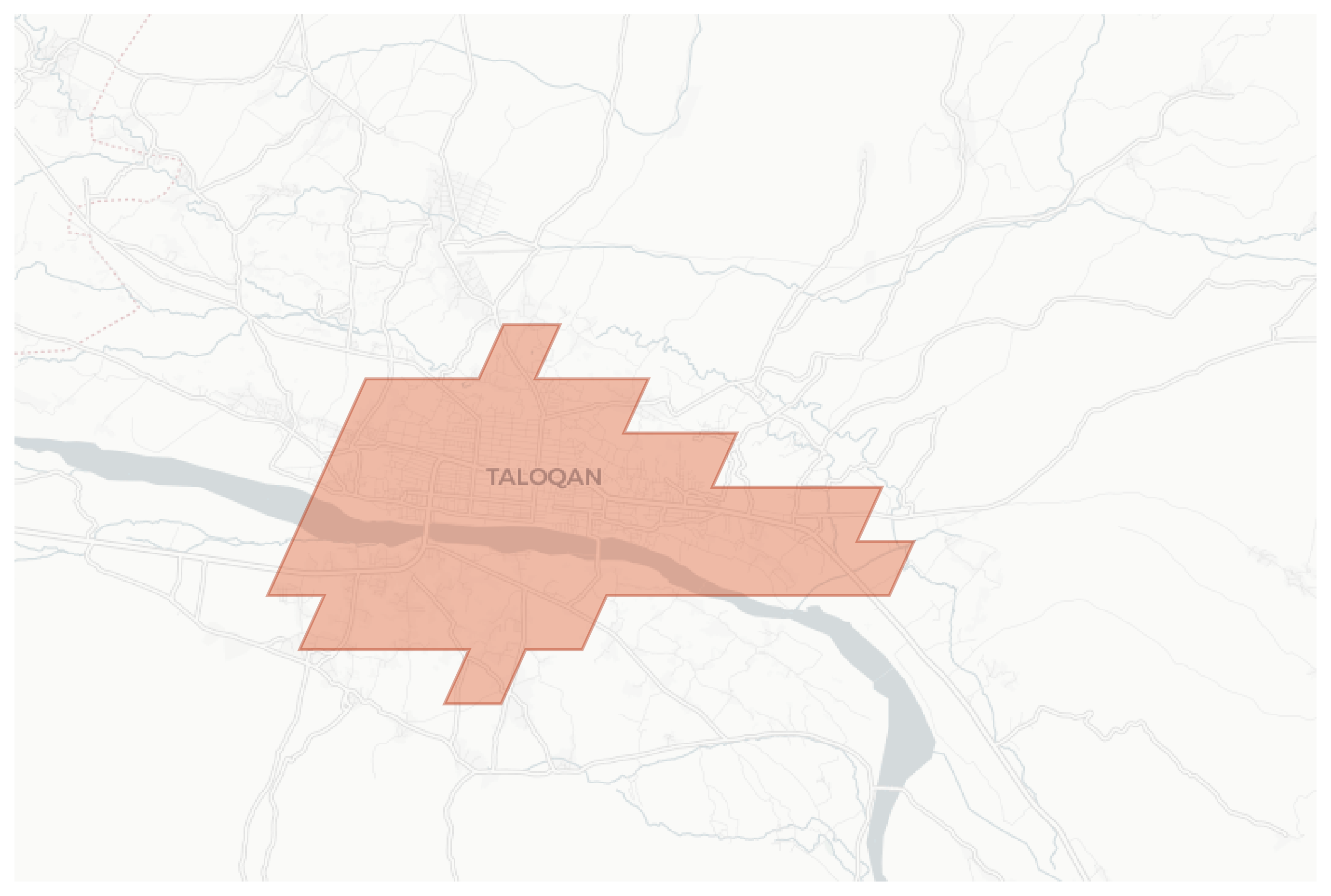 Taloqan geographic map