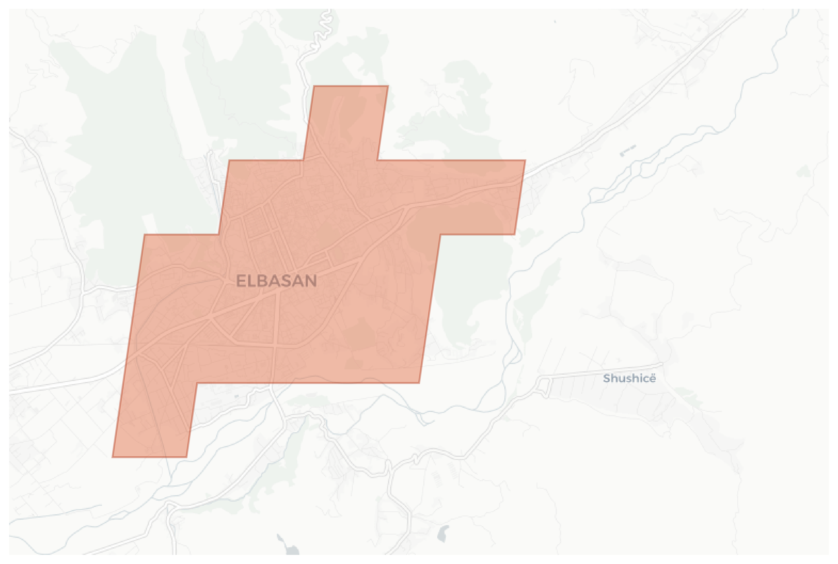 Elbasan geographic map